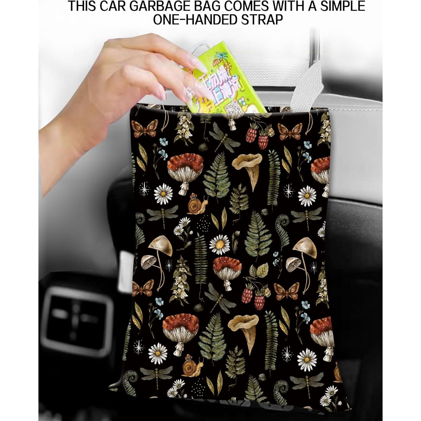 Basurero Colgante para Auto ANKVRP Hongo Boho 5L