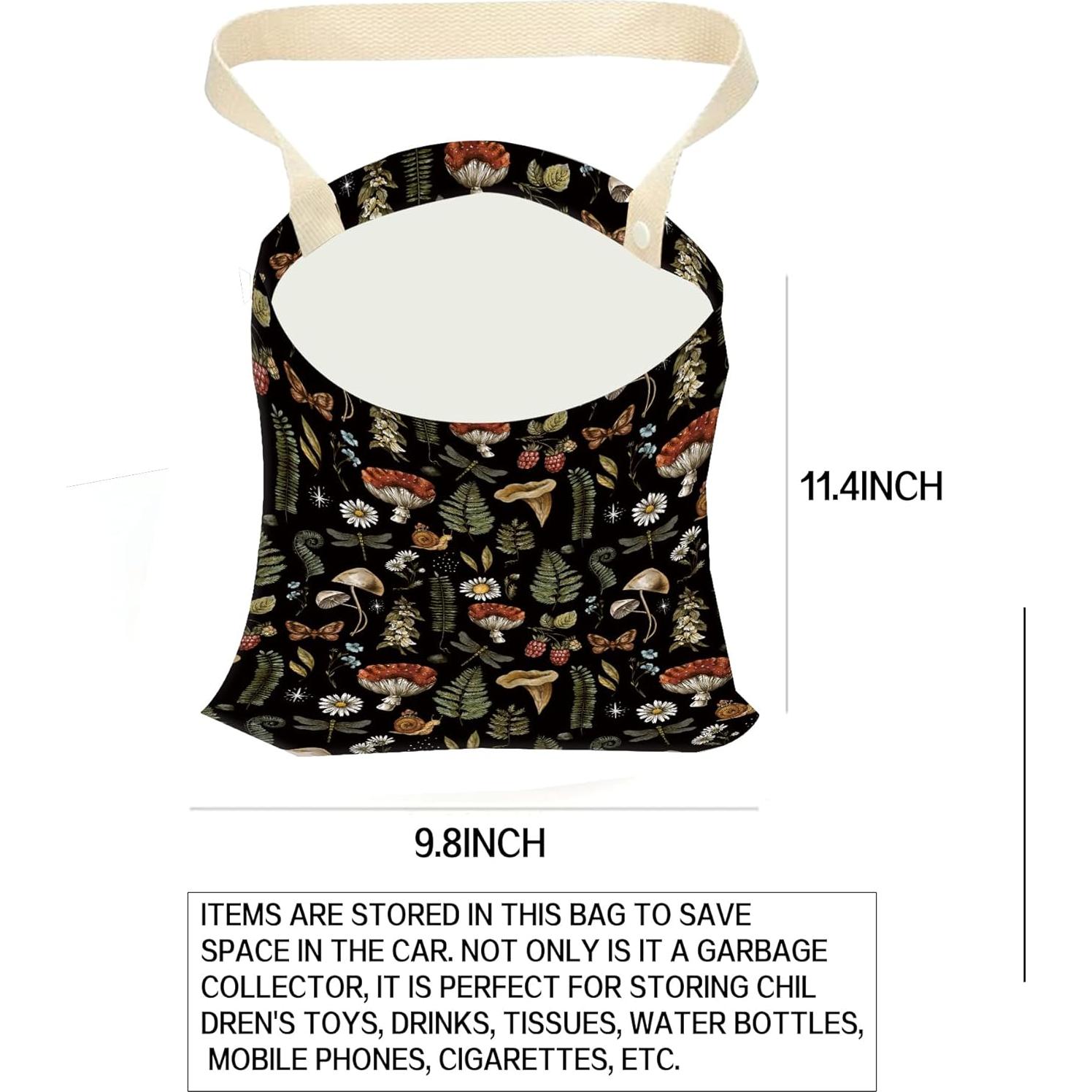 Basurero Colgante para Auto ANKVRP Hongo Boho 5L