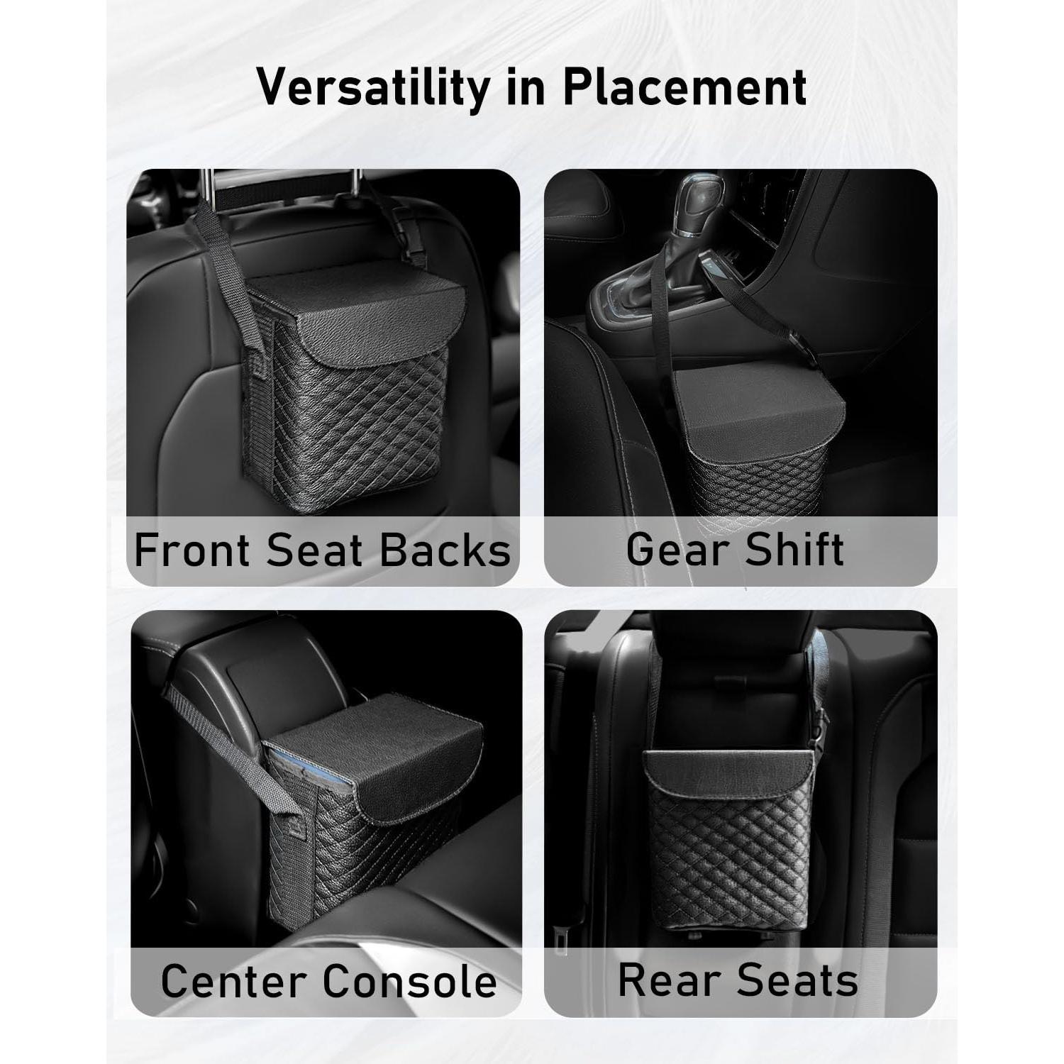 Basurero para Auto Belinous Mini Impermeable con Soporte de Pañuelos