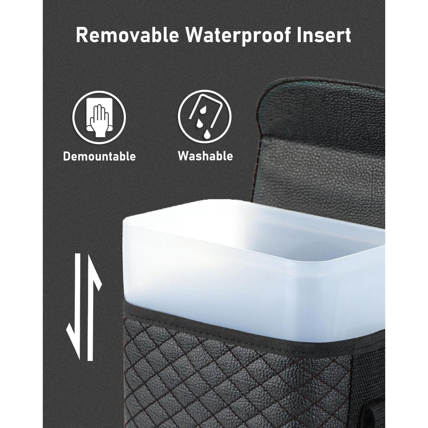 Basurero para Auto Belinous Mini Impermeable con Soporte de Pañuelos