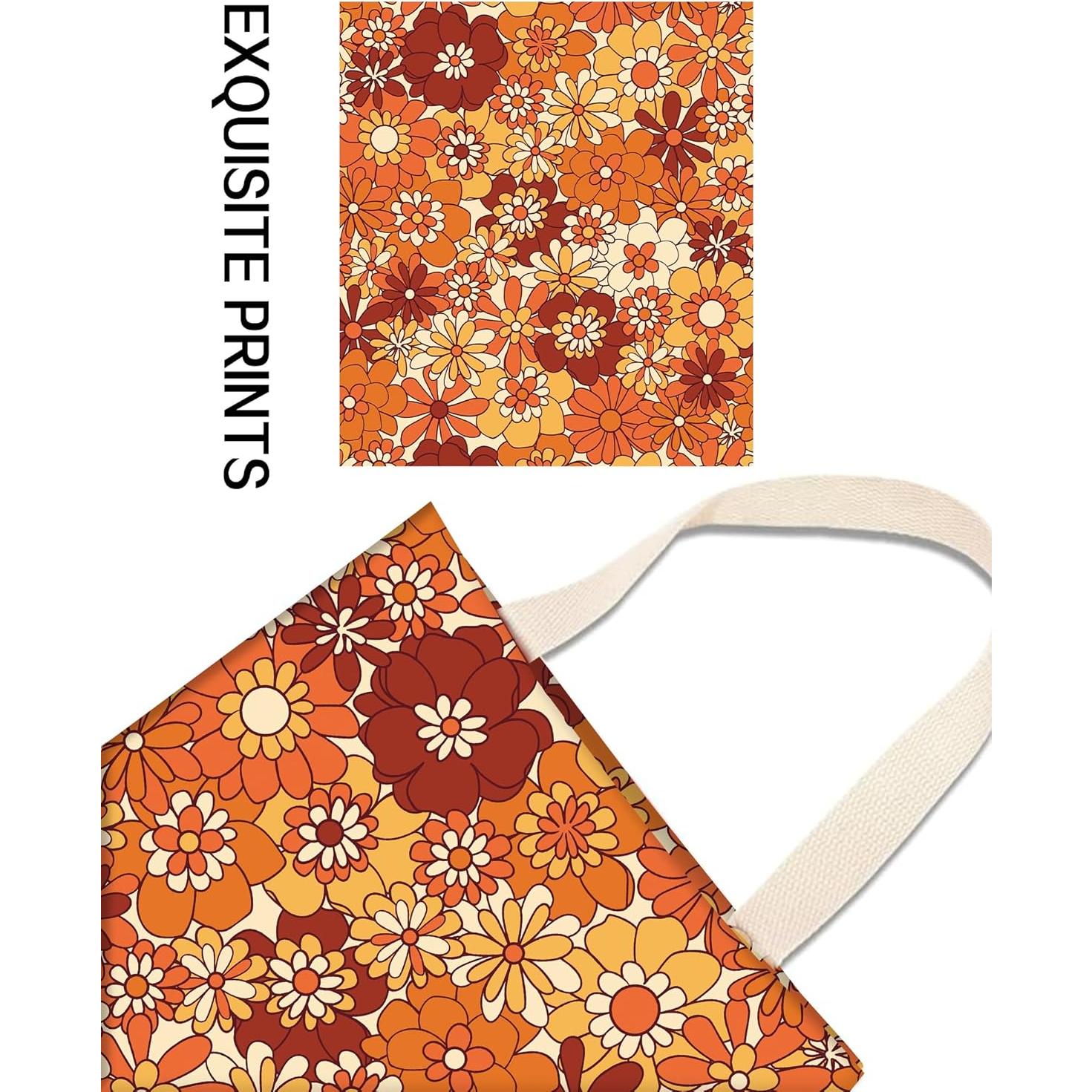 Basurero de Auto ANKVRP Colgante Ecológico Flores Naranjas