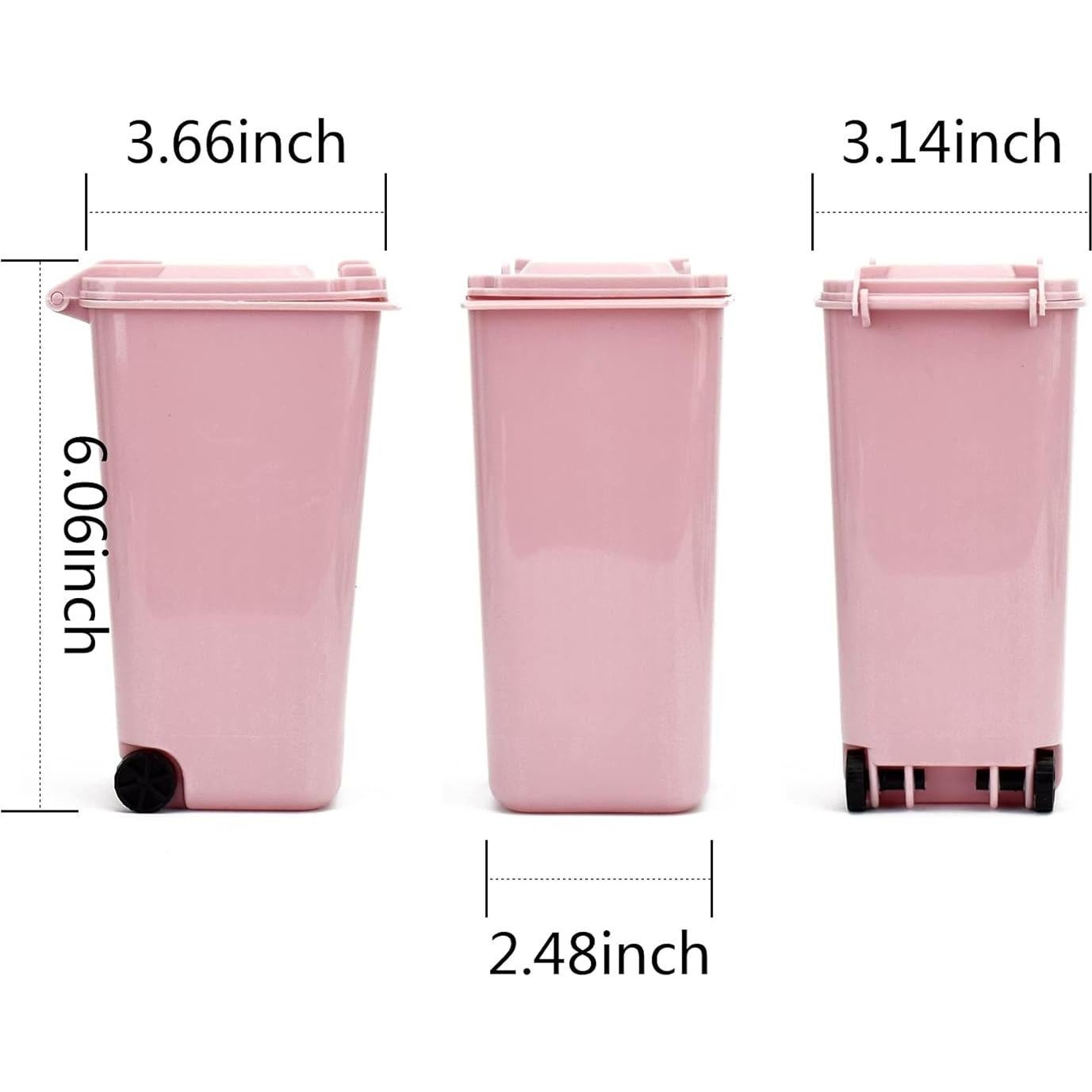 Mini Cubo de Basura Basculante Mugtel 6.35x15.24 cm 4 Pcs Multicolor