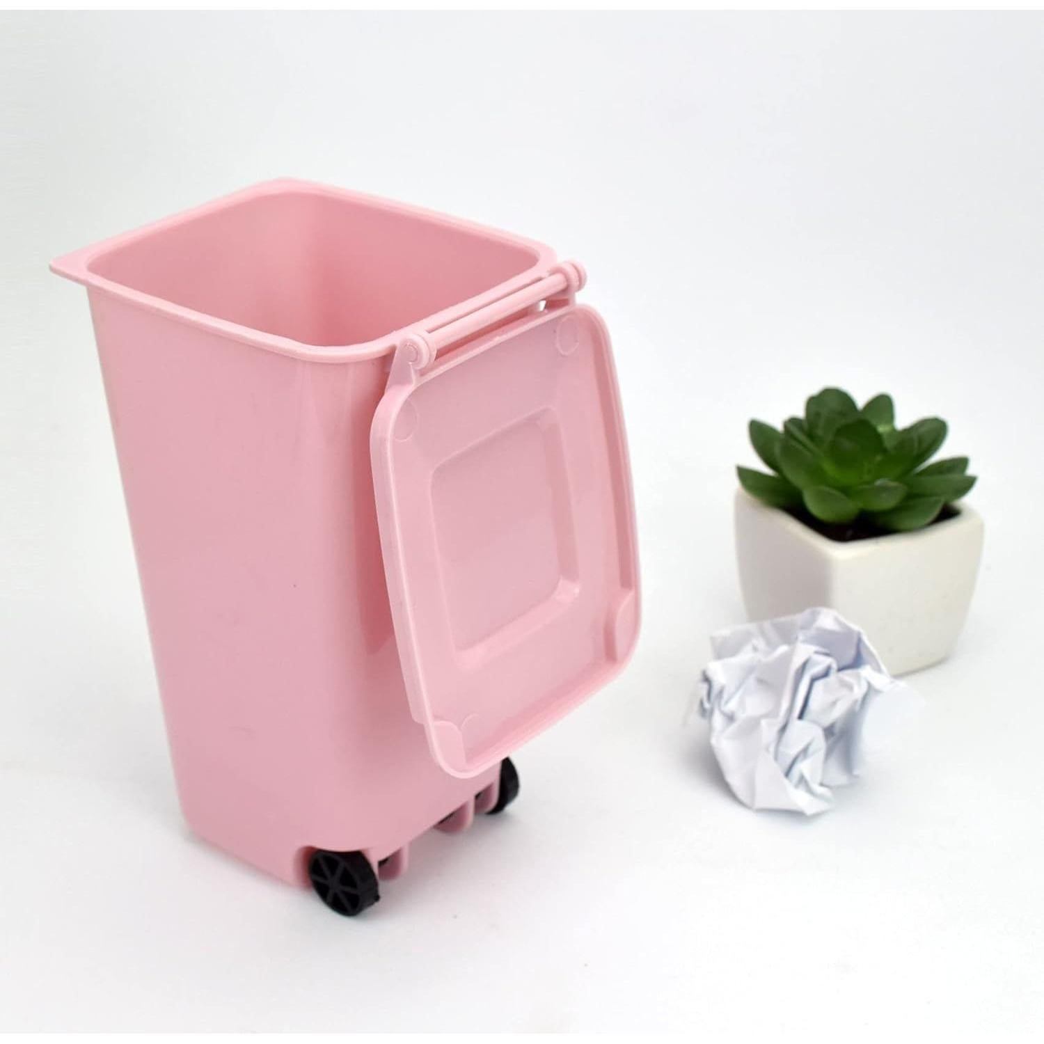 Mini Cubo de Basura Basculante Mugtel 6.35x15.24 cm 4 Pcs Multicolor