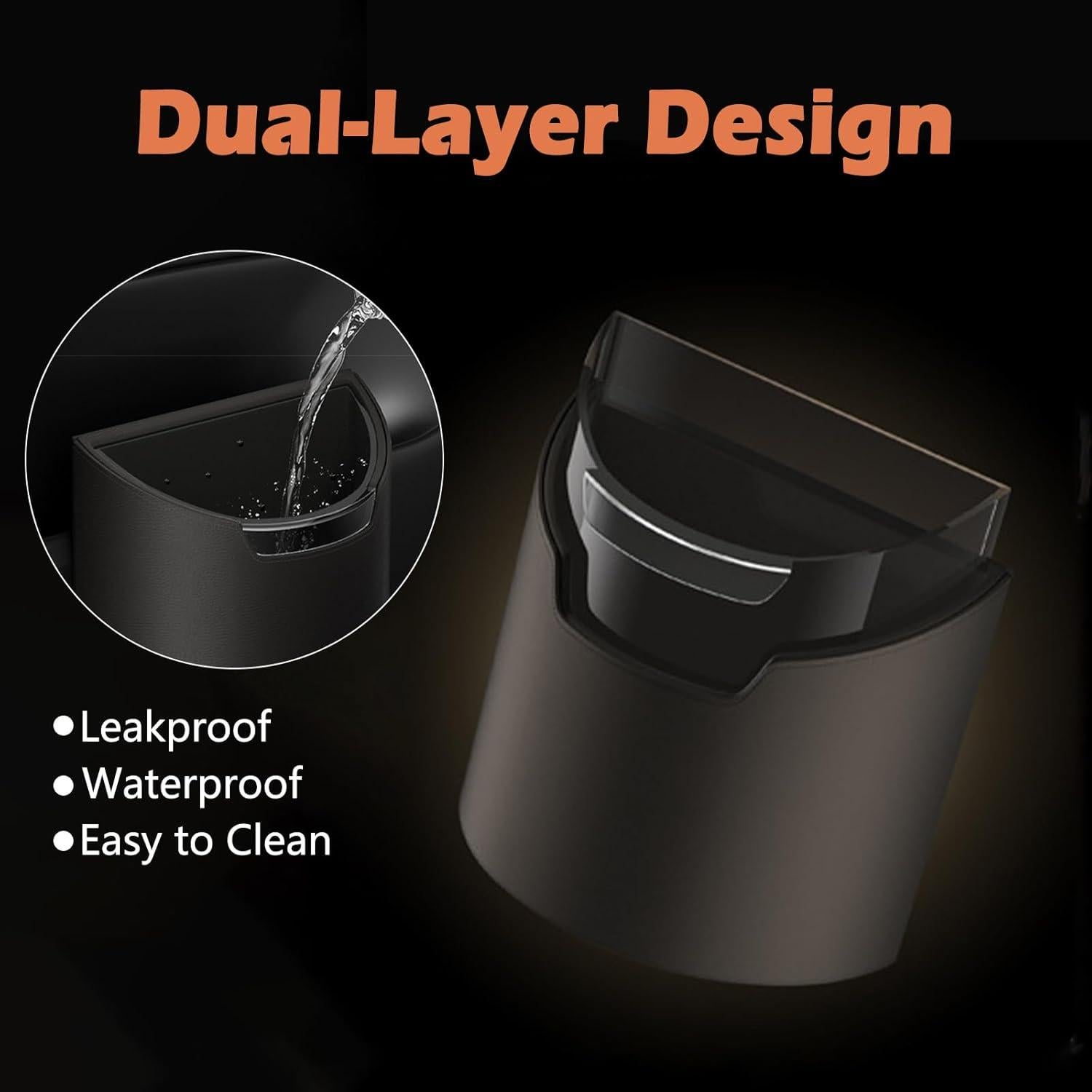 Basurero de coche LoopTime LT-27 impermeable 18x10cm negro