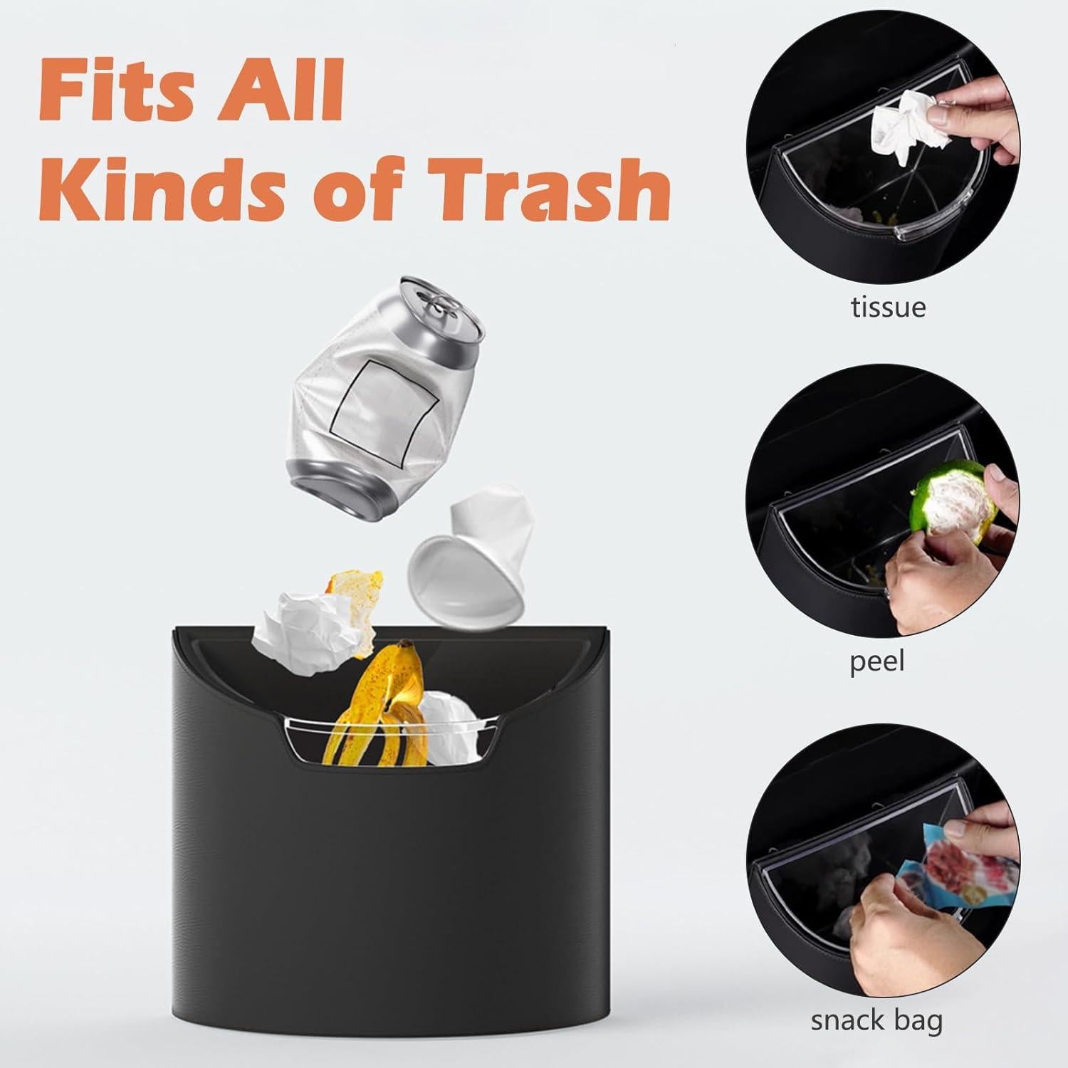 Basurero de coche LoopTime LT-27 impermeable 18x10cm negro