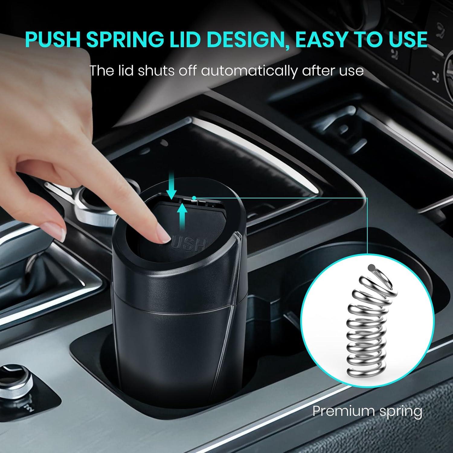 Basurero de Auto Keweis con Tapa - 2 Piezas y 60 Bolsas