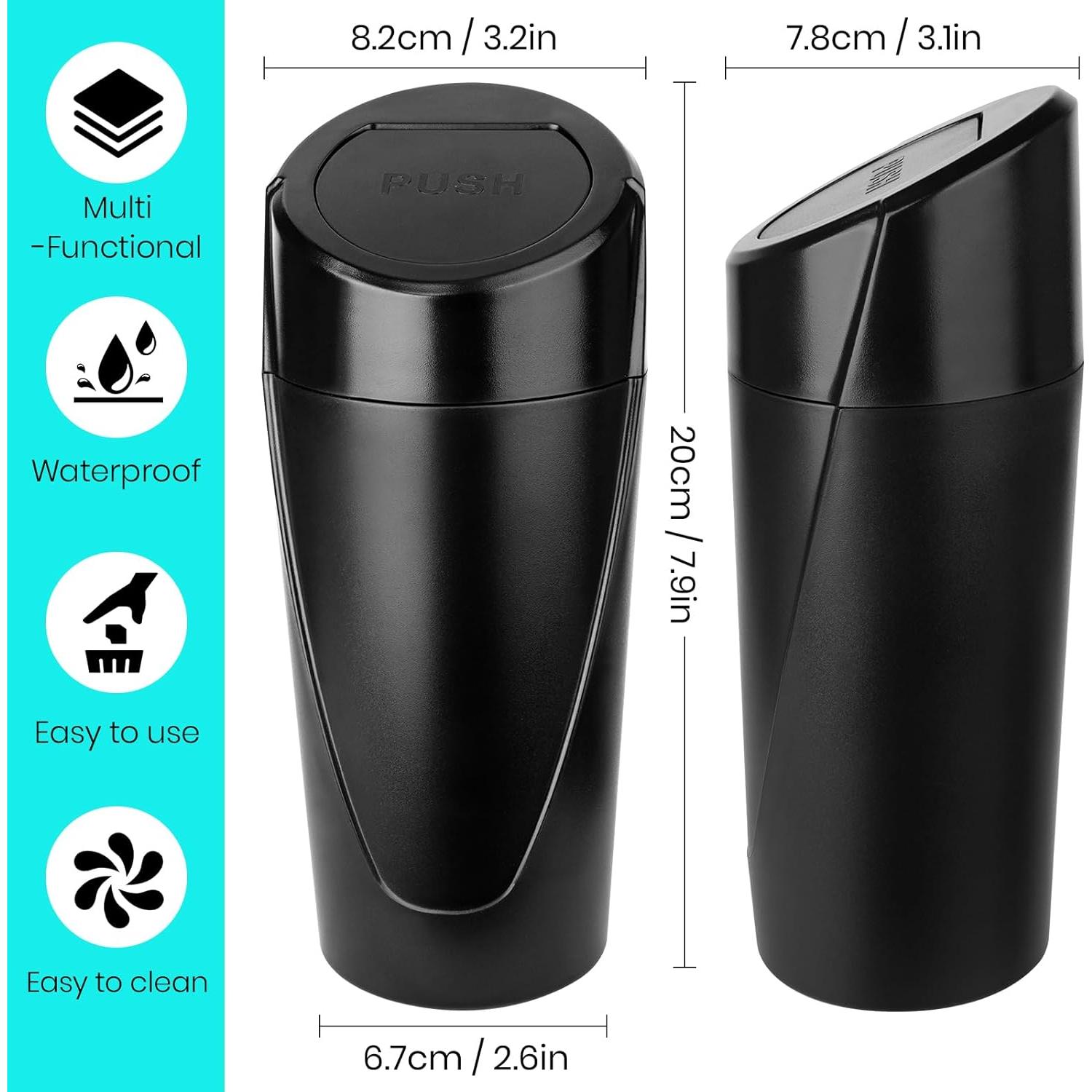 Basurero de Auto Keweis con Tapa - 2 Piezas y 60 Bolsas