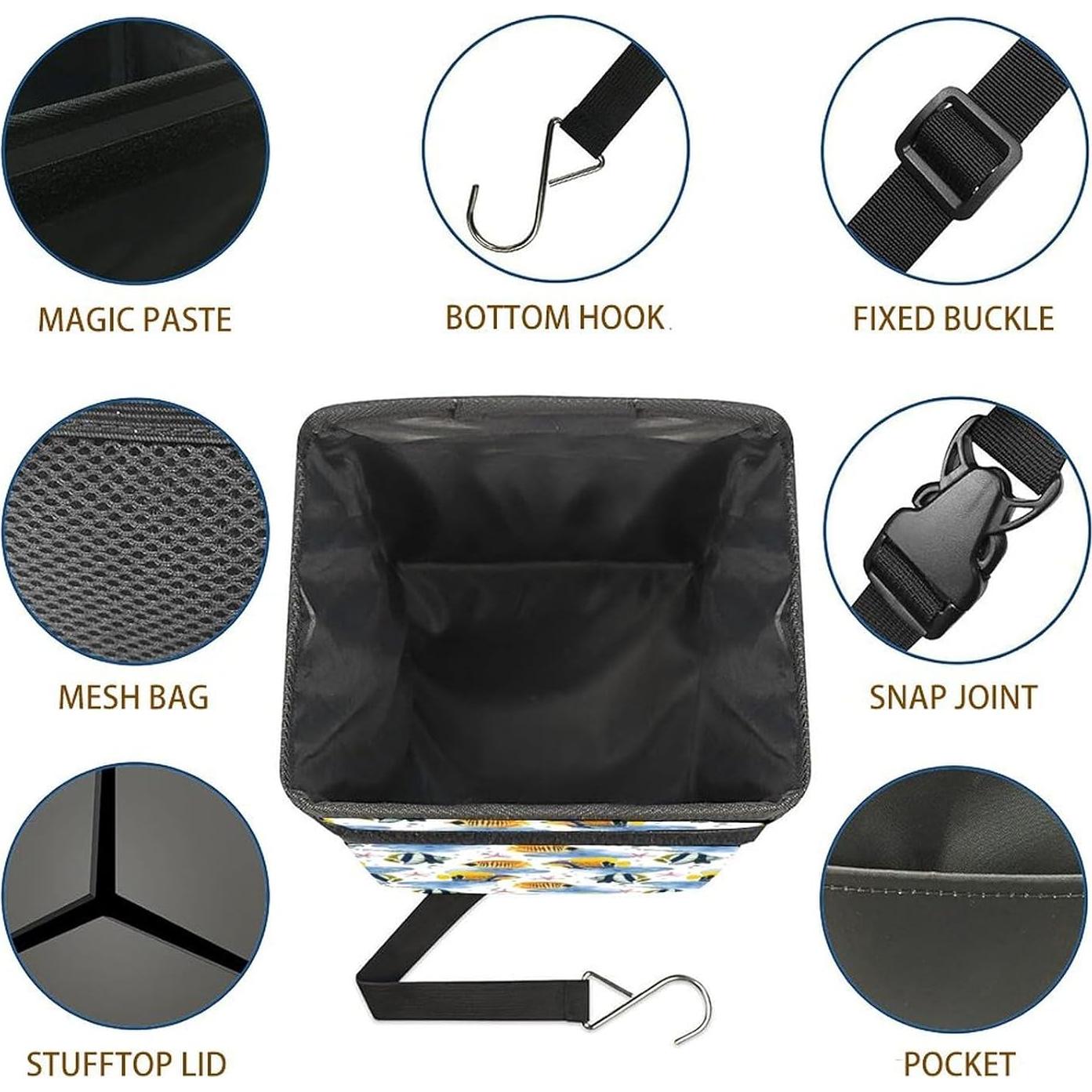 Basurero de Auto LHW Plegable Impermeable 24.1x17cm