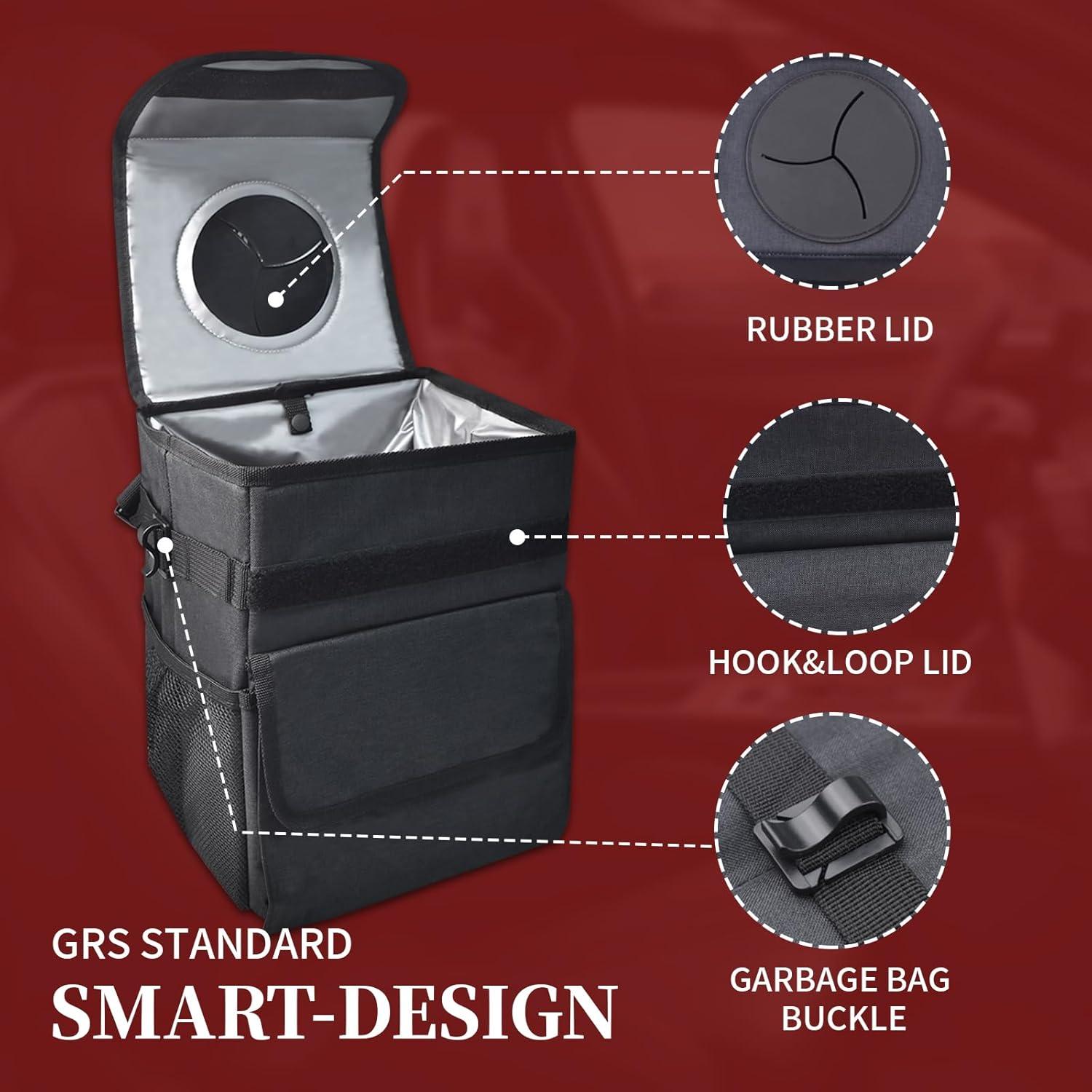 Basurero de coche plegable SPORT, impermeable y desmontable