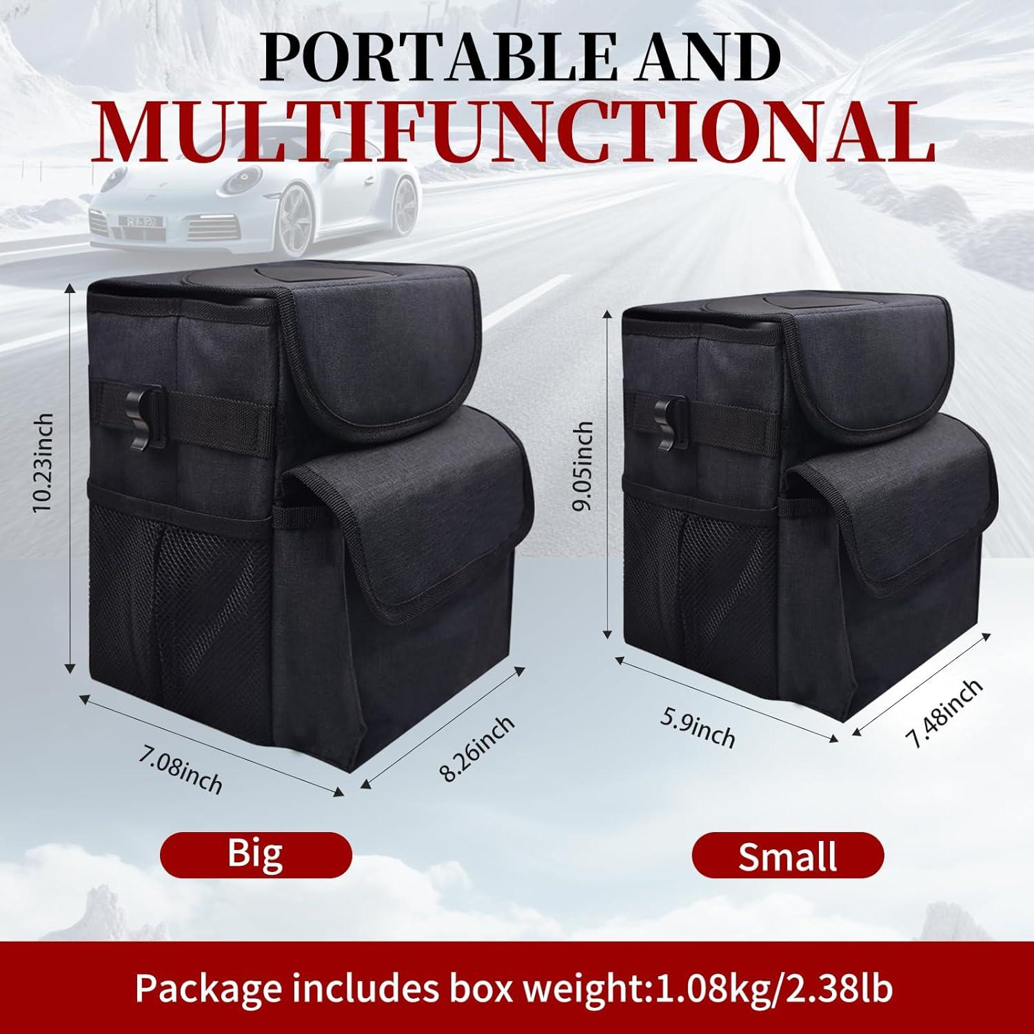 Basurero de coche plegable SPORT, impermeable y desmontable