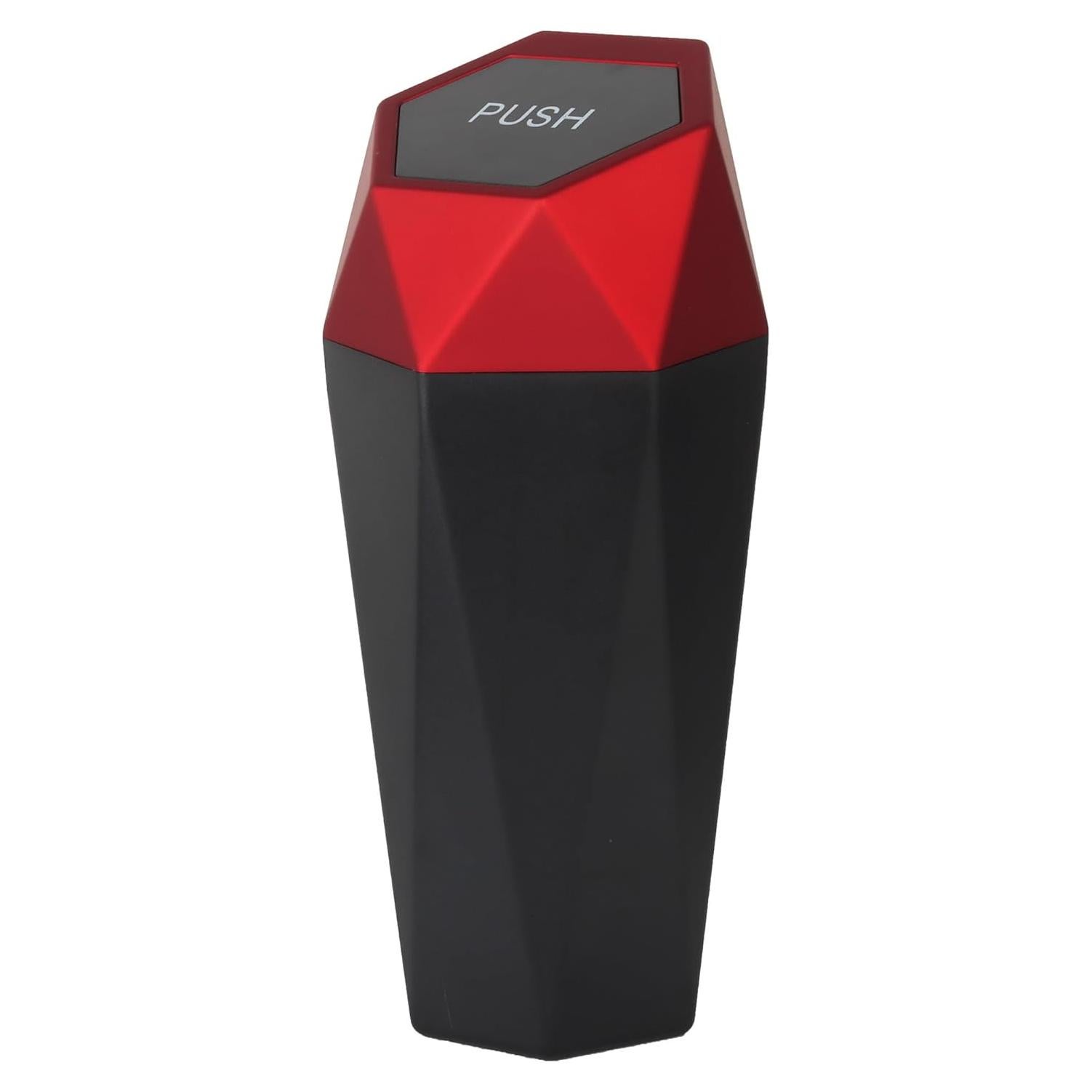 Basurero de Coche LoyaGour Rojo 600ml con Tapa y Diseño Moderno