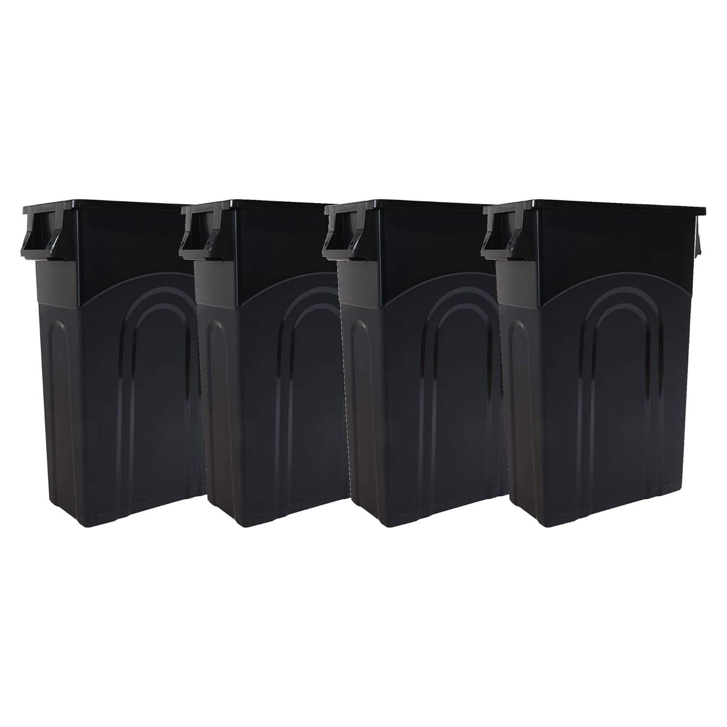Contenedor de Desechos Highboy United Solutions 87L Negro Paquete de 4