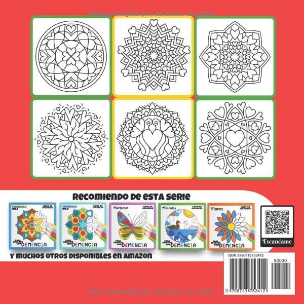 Libro de Colorear para Adultos con Demencia:Corazón: Una serie de sencillos libros para colorear para principiantes, personas mayores (ayuda para ... trastornos motores, etc.). (Spanish Edition)