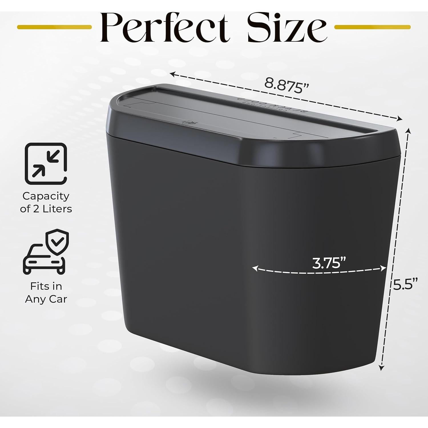 Basurero de Auto Ultimate Carbin 101 - Cierre Suave, 22.6x9.5cm