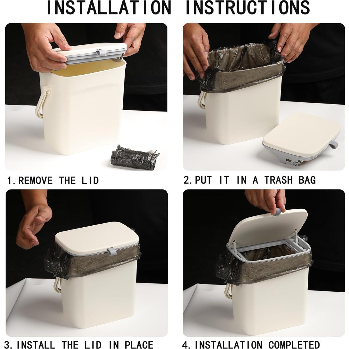 Basurero de coche Yicheyiyou 3.7L a prueba de fugas Blanco