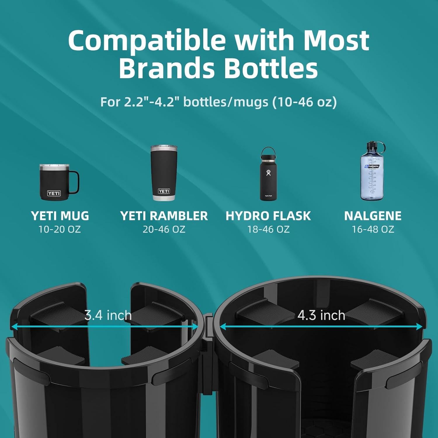 Expansor Soporte para Tazas de Auto TYKOR 2 en 1 Ajustable