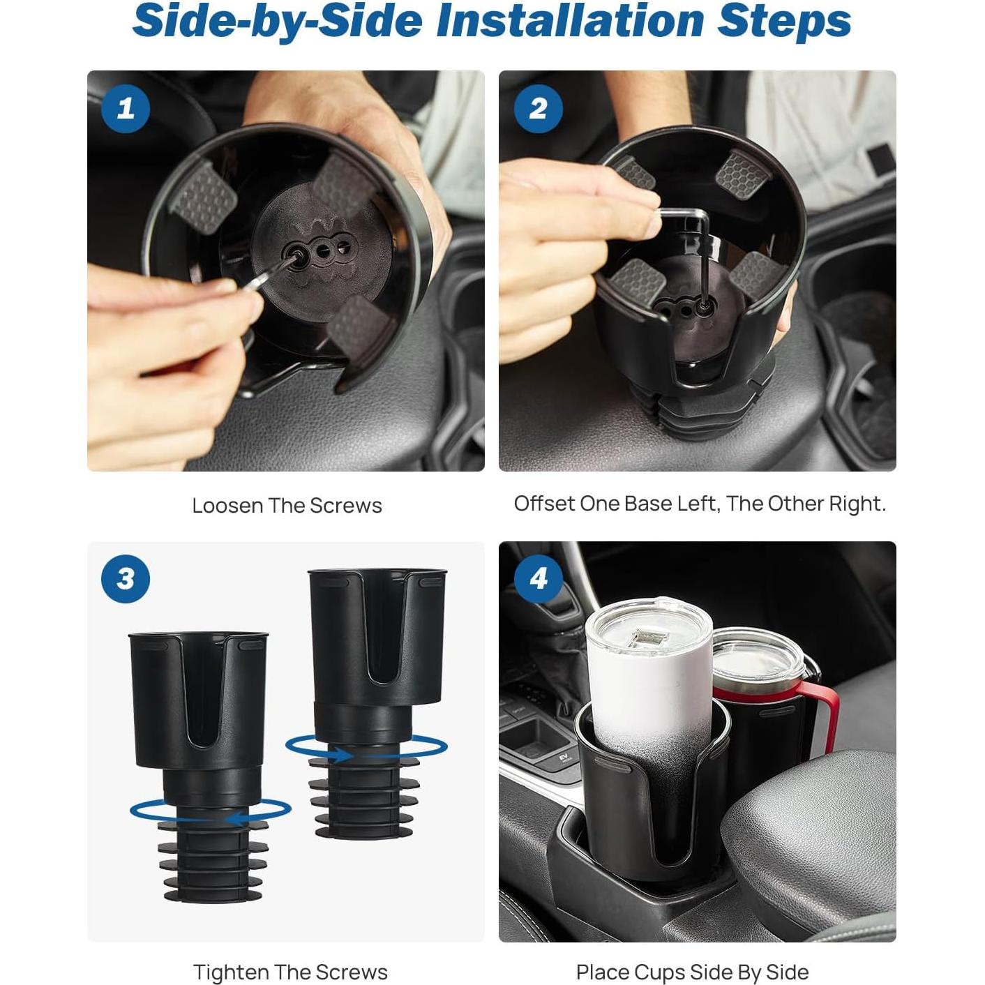 Soporte de Vaso para Coche JOYTUTUS A1903-04525-BK Ajustable