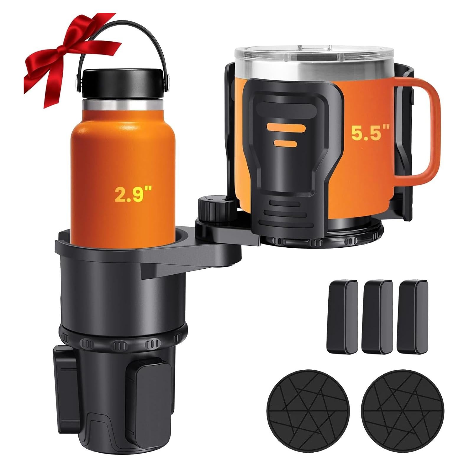 Soporte para Tazas de Coche UNIWA Adaptador 2 en 1 Negro