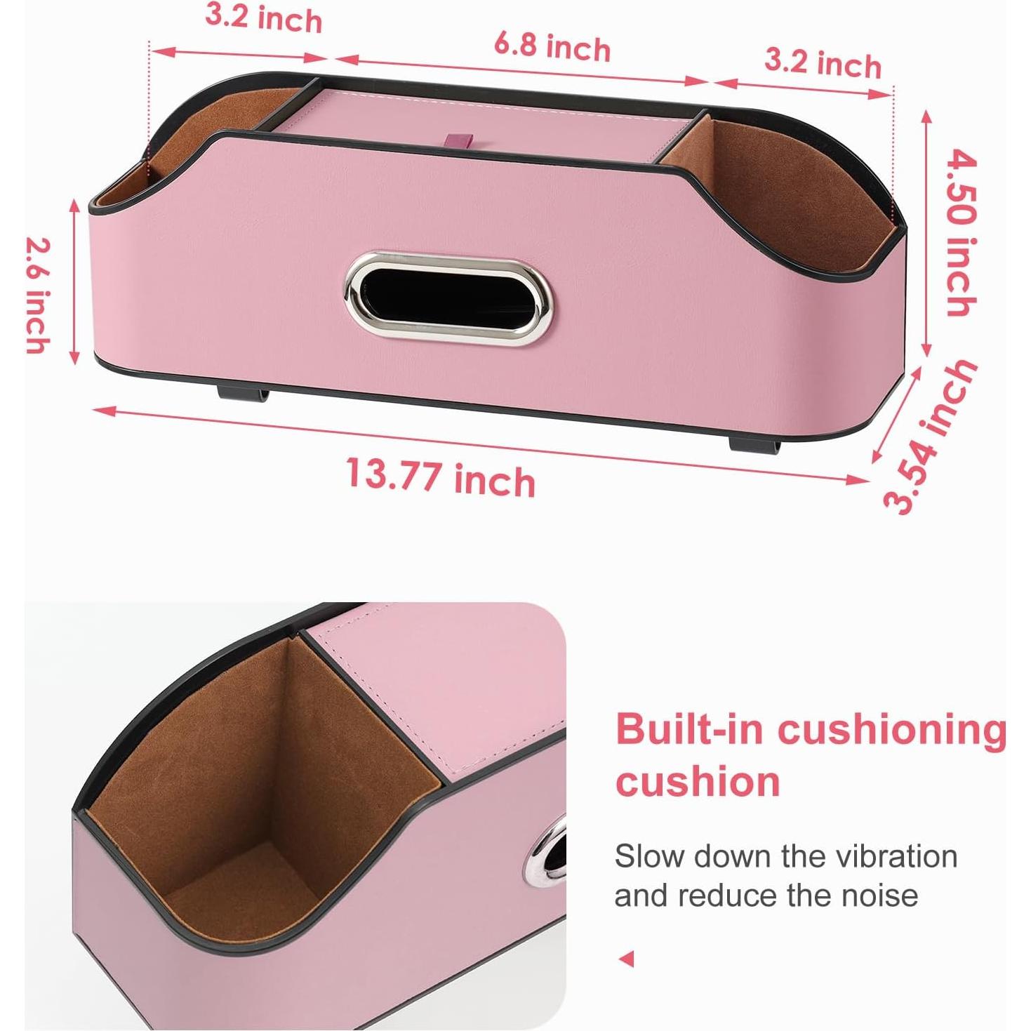 Organizador de Asiento Trasero Sancaral Rosa con 2 Portavasos