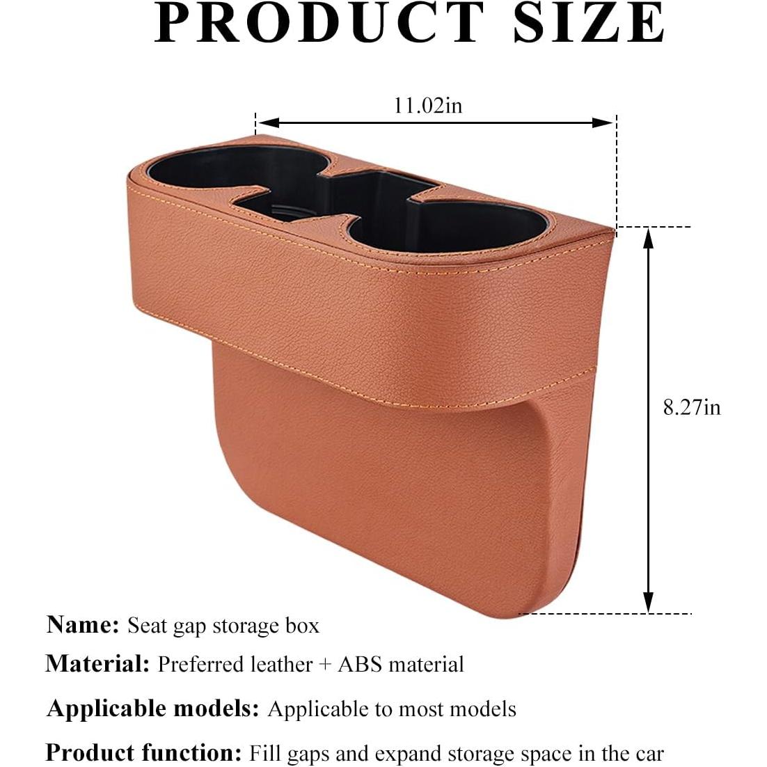 Organizador de Relleno para Portavasos de Coche DXNQ Marrón