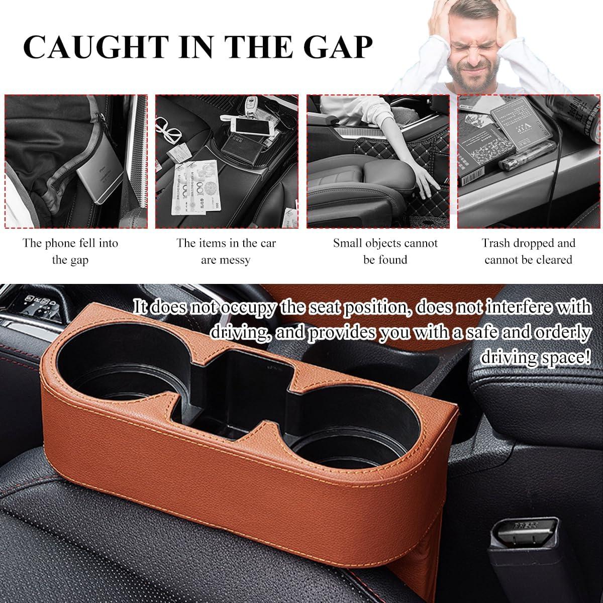 Organizador de Relleno para Portavasos de Coche DXNQ Marrón