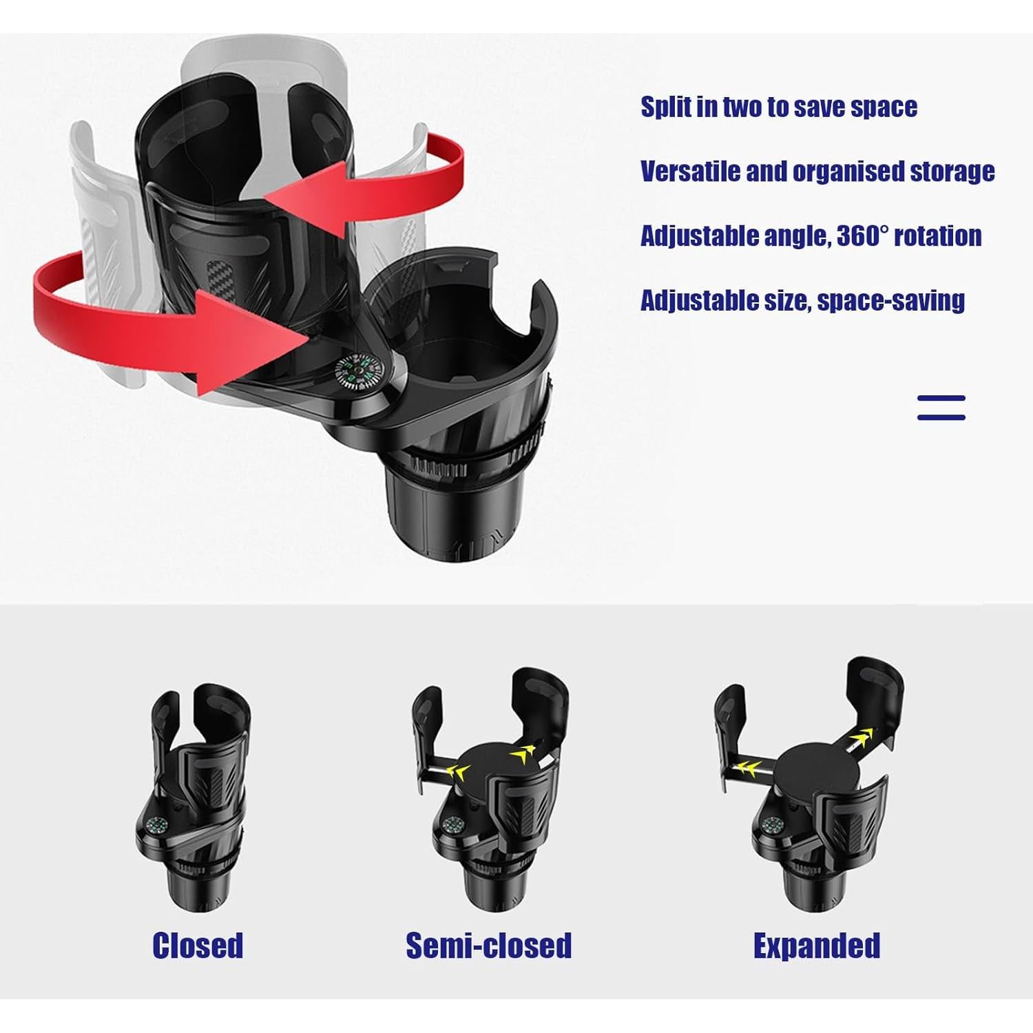 Expansor de Soporte para Tazas de Auto Doble Suvnie 23.8 cm