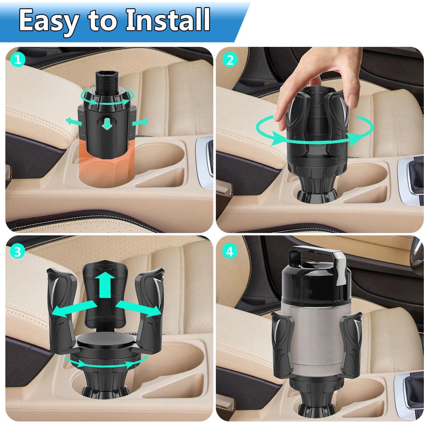 Adaptador Expansor de Portavasos Easkkty para Auto - Ajustable 6.1-12.7cm