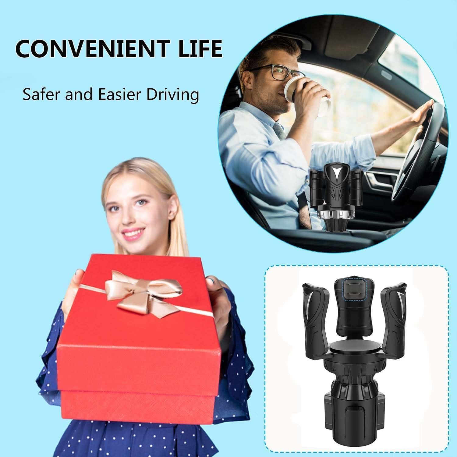 Adaptador Expansor de Portavasos Easkkty para Auto - Ajustable 6.1-12.7cm