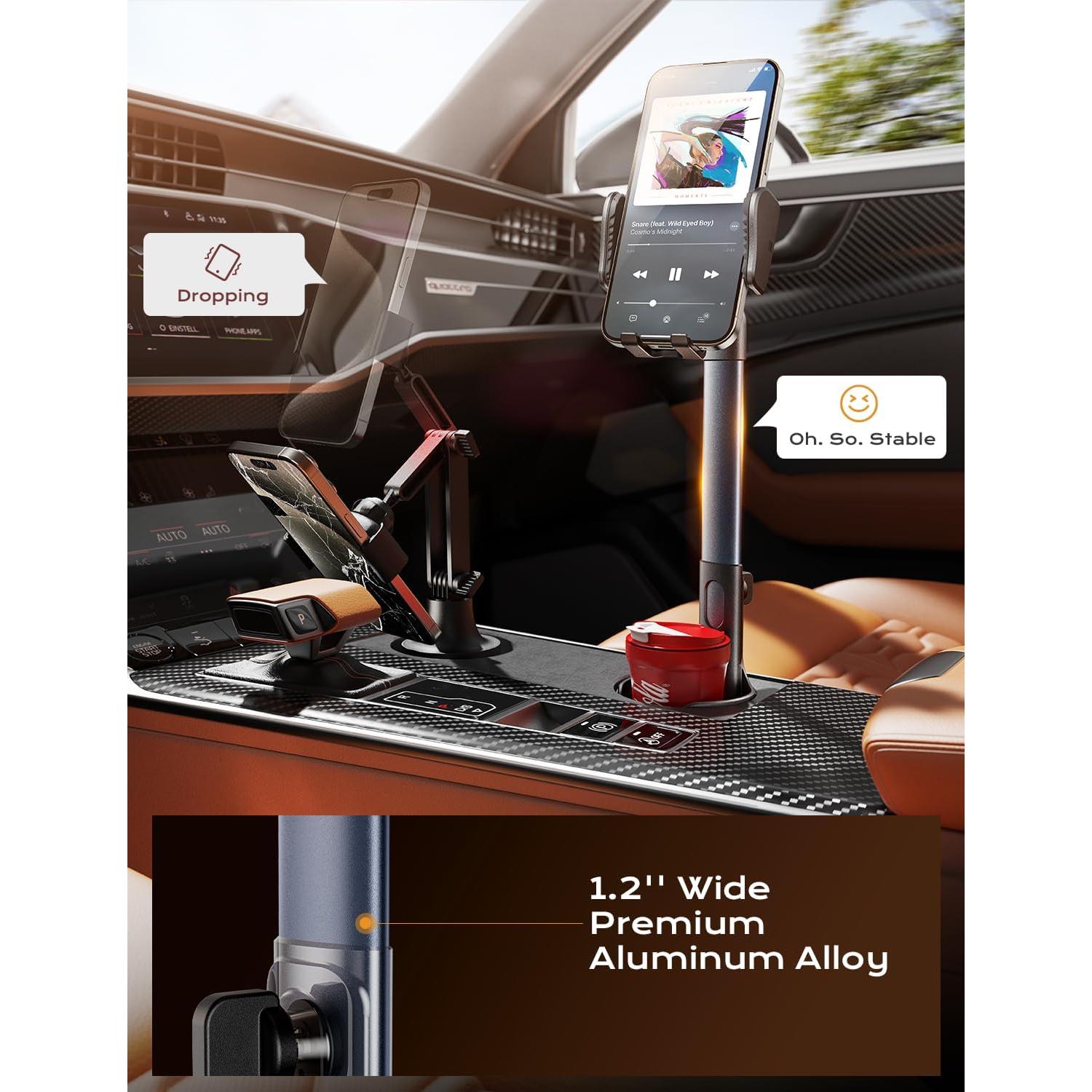 Soporte 2 en 1 para Teléfono y Portavasos TAZENI Azul