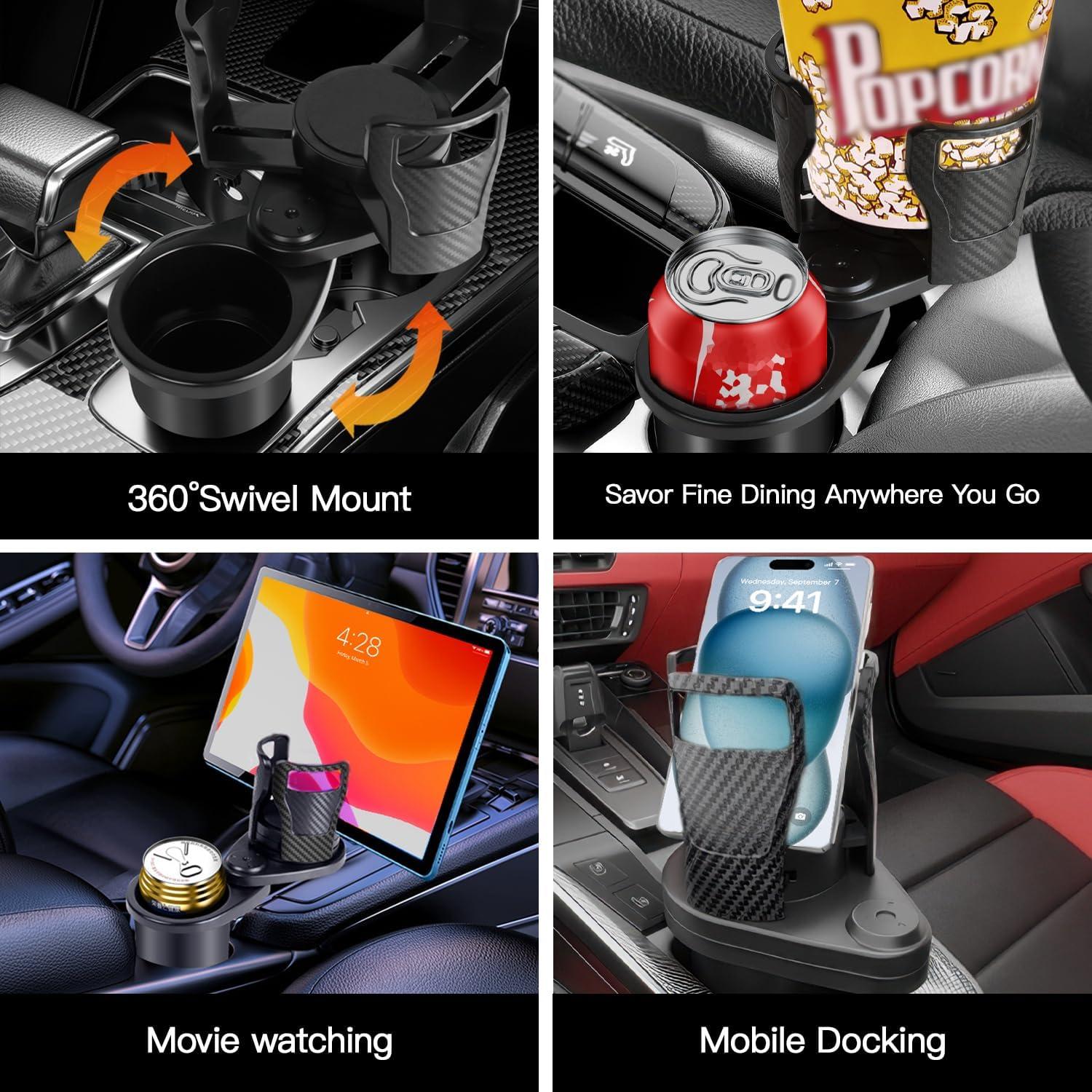 Soporte para Tazas de Coche VisionSync AC006 Ajustable 2 en 1