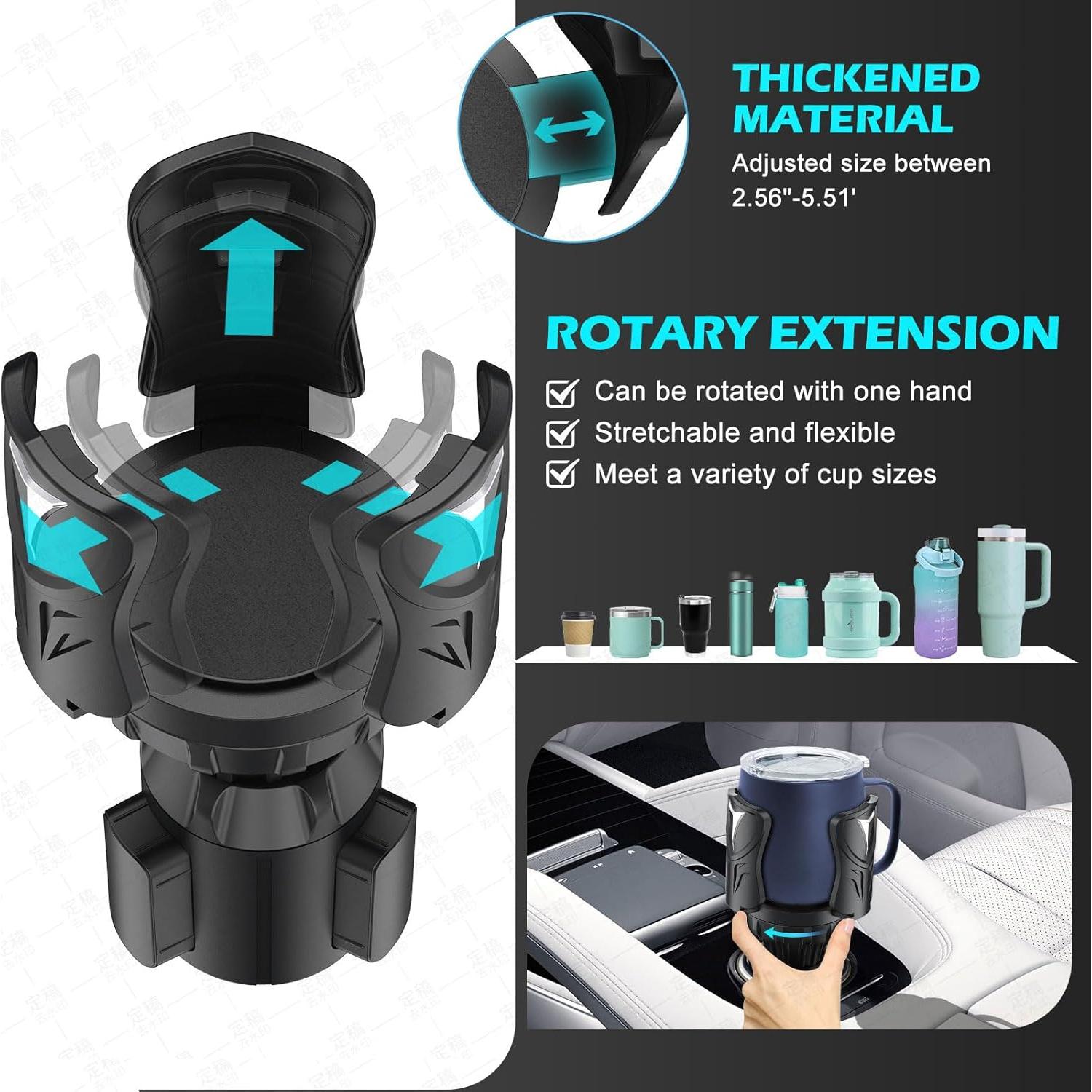 Soporte de Taza de Coche Easkkty Ajustable Universal 2.4-5"