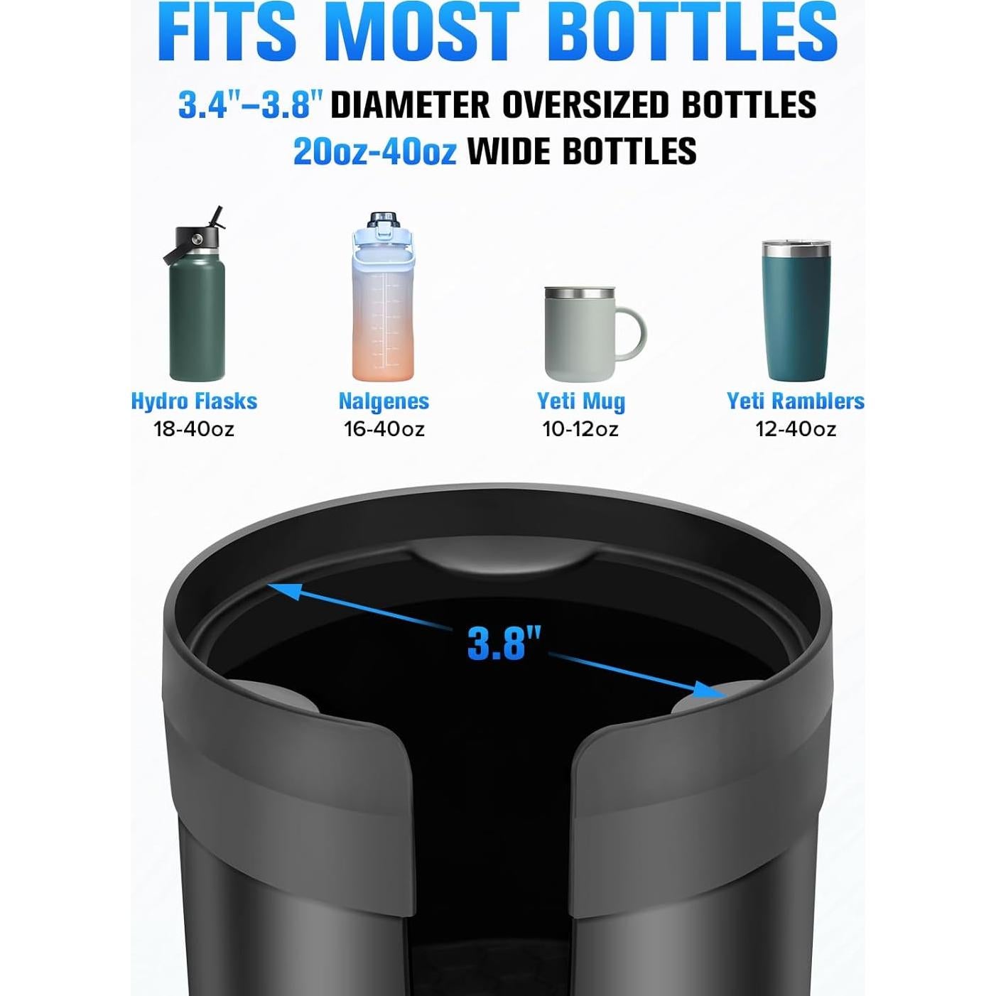 Expansor Soporte Tazas Coche TSAKBAM TB-014 Ajustable Negro