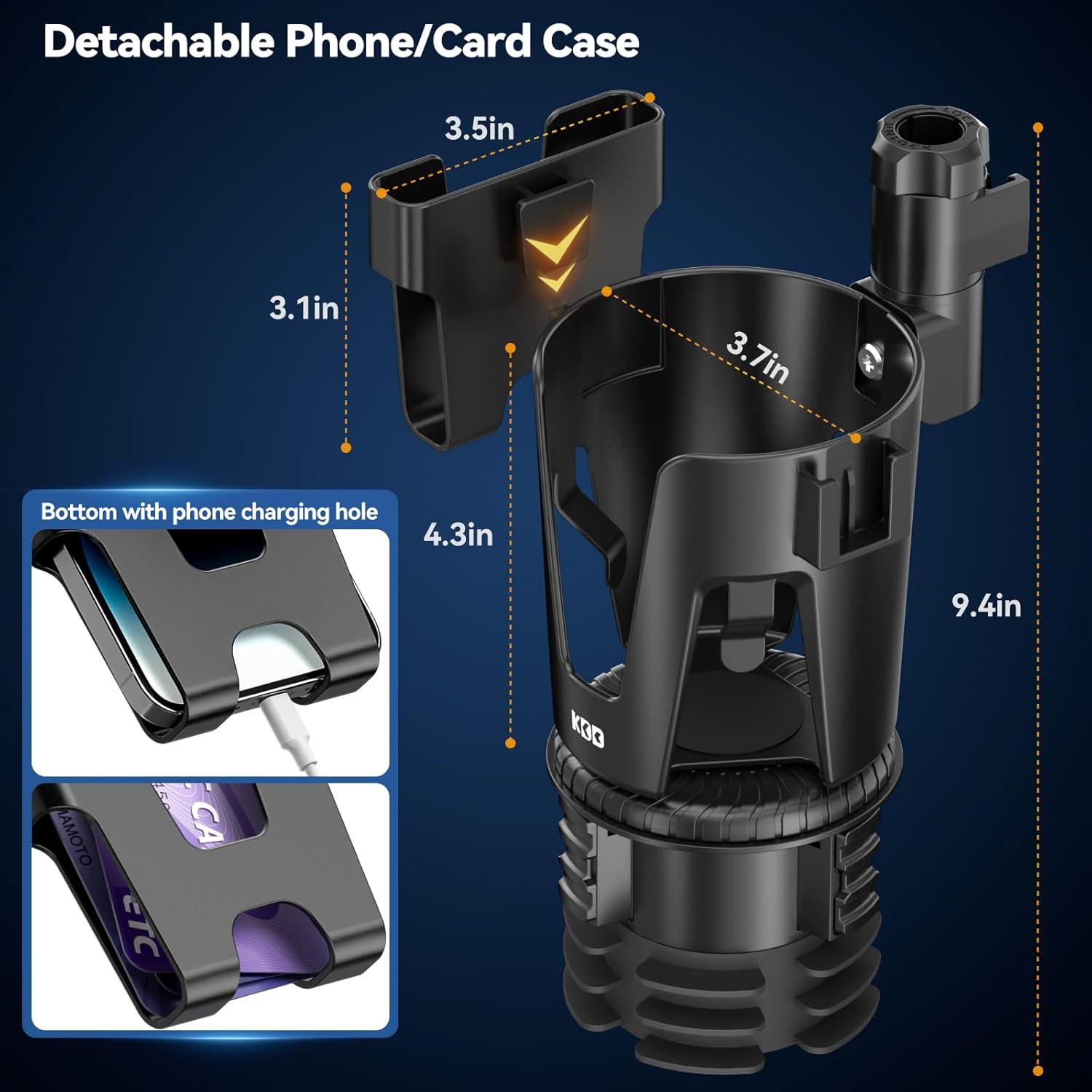 Soporte para Tazas de Coche KDD 3 en 1 Ajustable con Bandeja