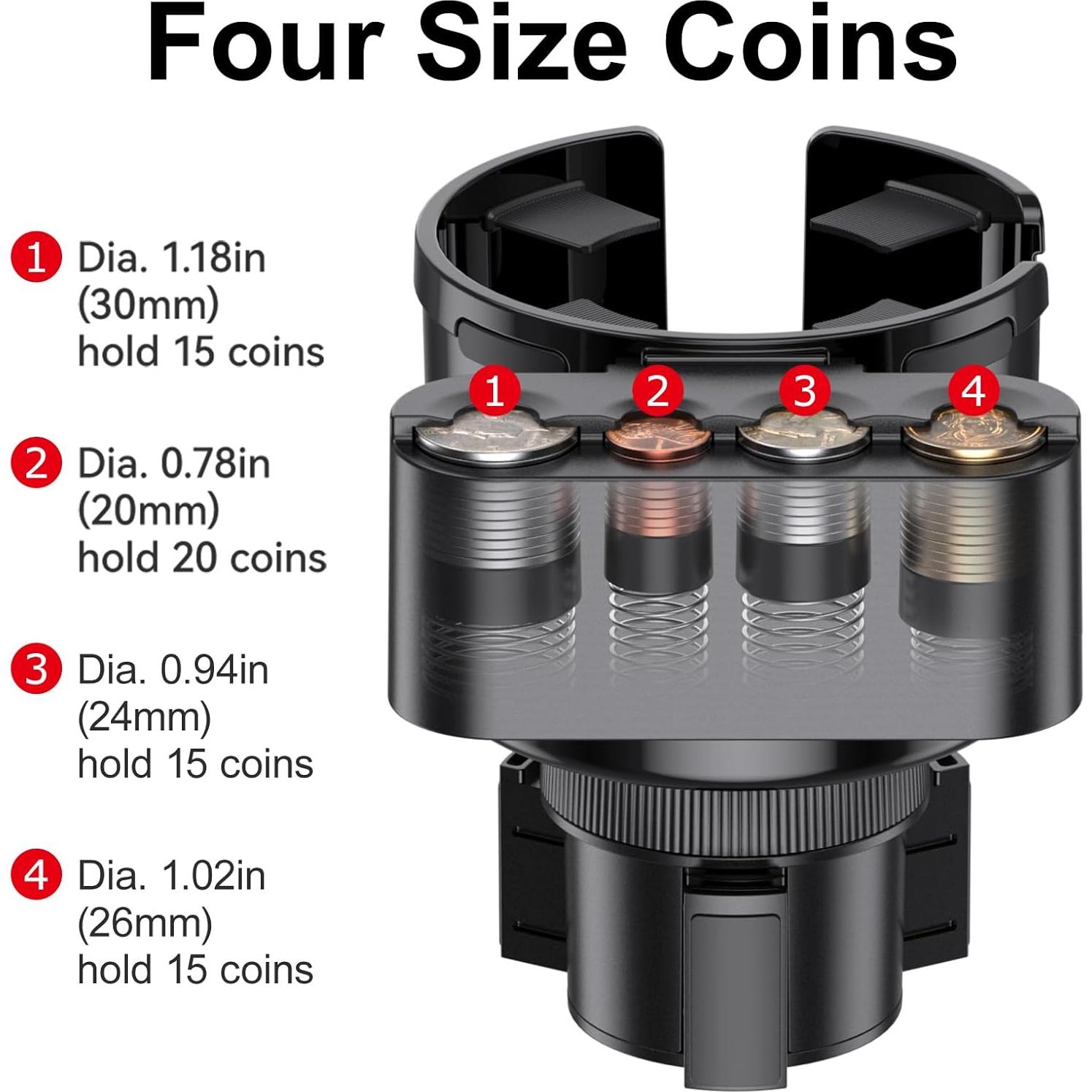 Soporte para Taza de Coche HZGAMER CCH01 2 en 1 Ajustable