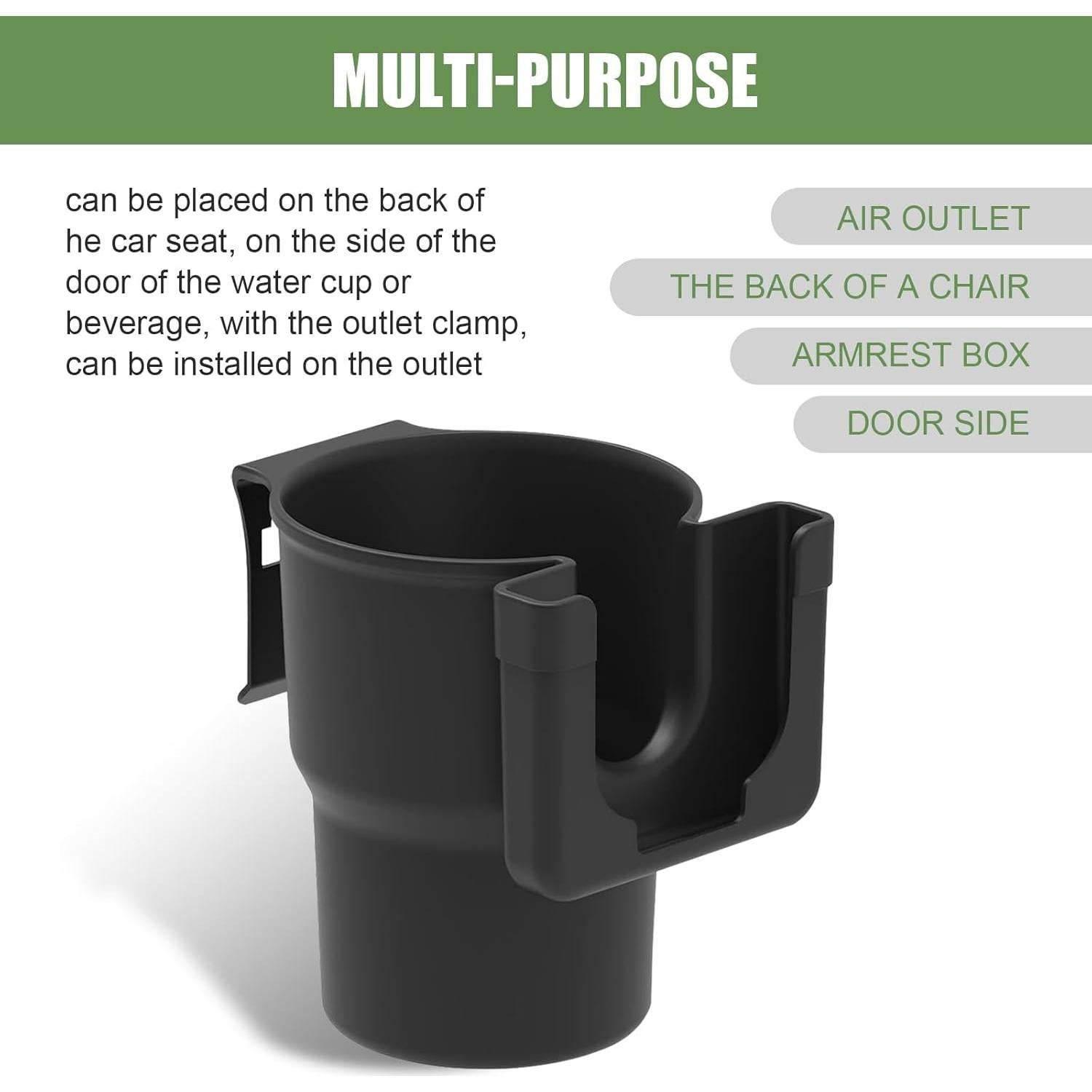 Expansor Soporte Tazas Coche Shakas Multifuncional Negro