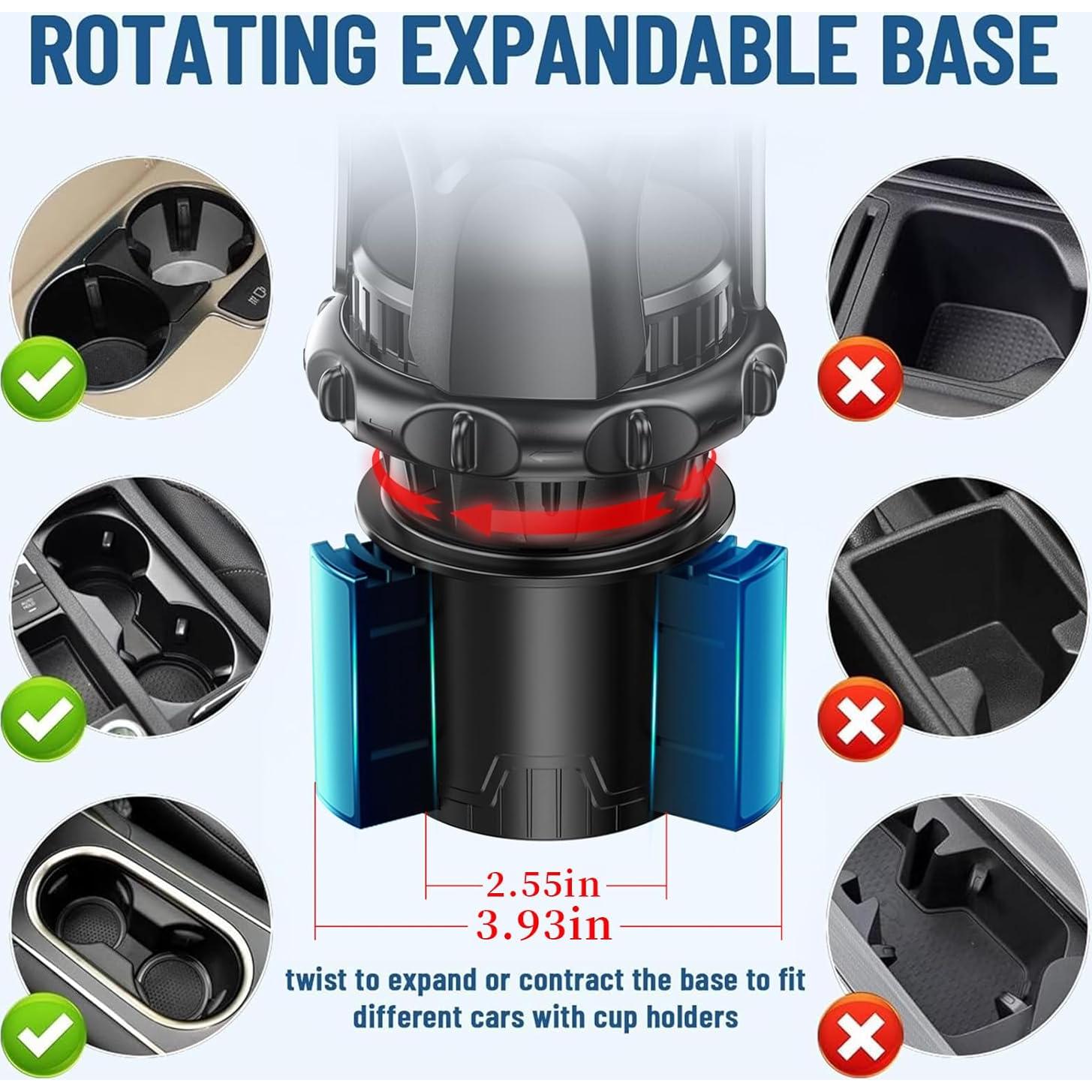 Soporte para Taza de Coche Yu&Yang SB-6099 Ajustable 7.8-15.8 cm