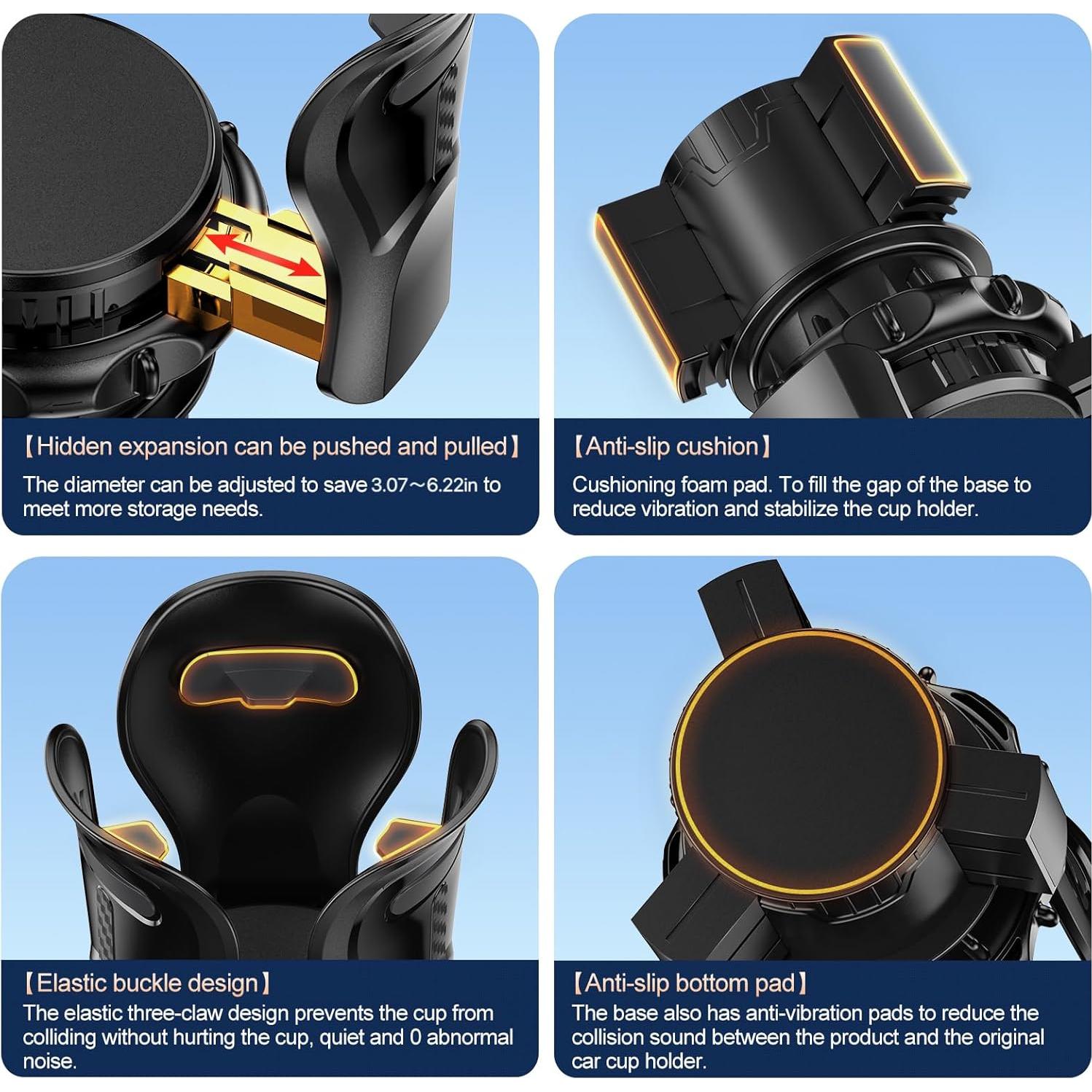 Soporte para Taza de Coche Yu&Yang SB-6099 Ajustable 7.8-15.8 cm