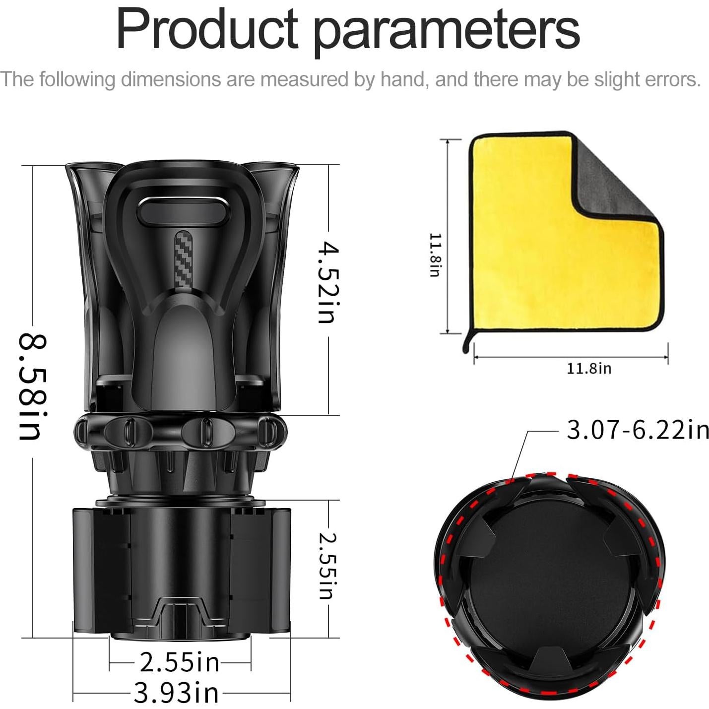 Soporte para Taza de Coche Yu&Yang SB-6099 Ajustable 7.8-15.8 cm