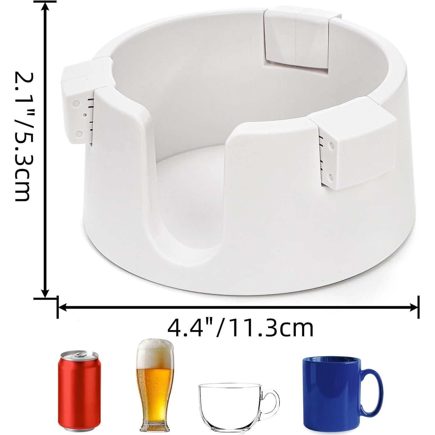 Soportes para Tazas Antideslizantes Mezchi - Paquete de 2 Blancos