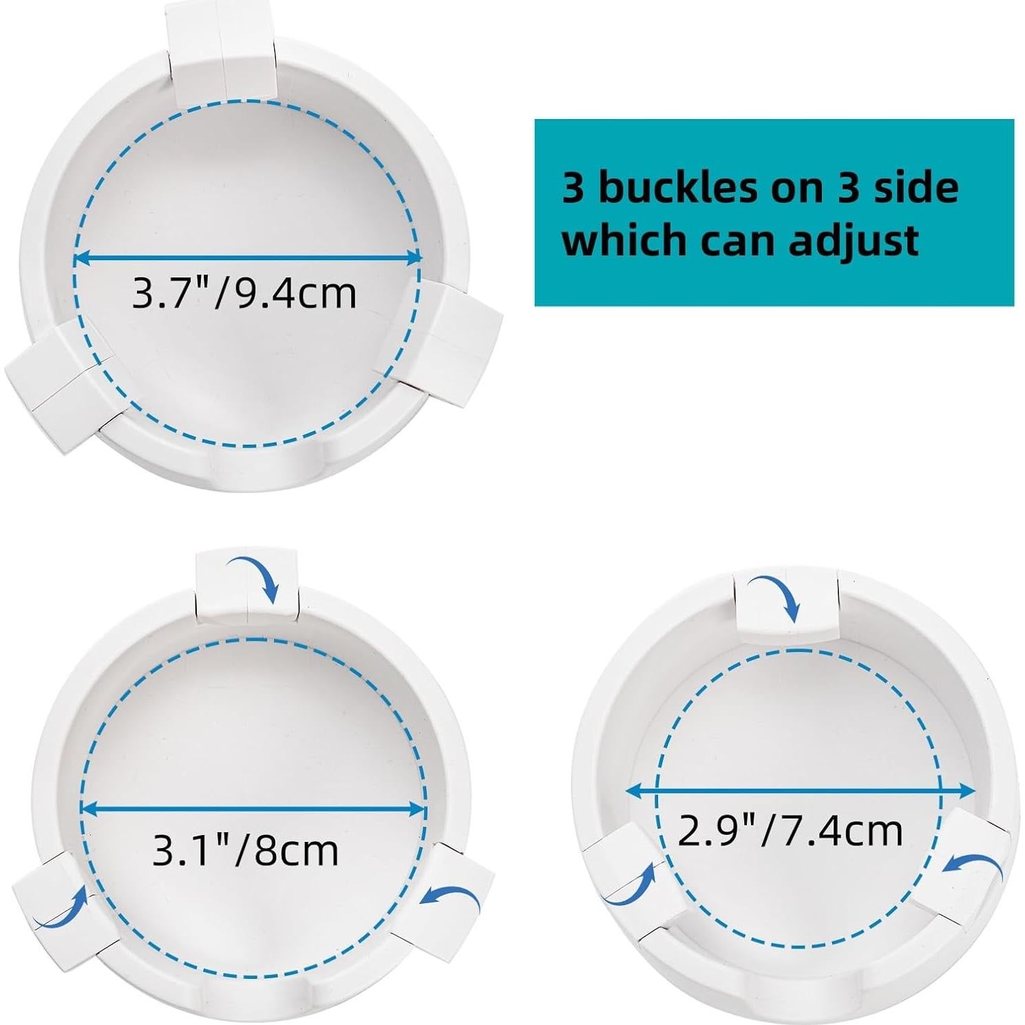Soportes para Tazas Antideslizantes Mezchi - Paquete de 2 Blancos