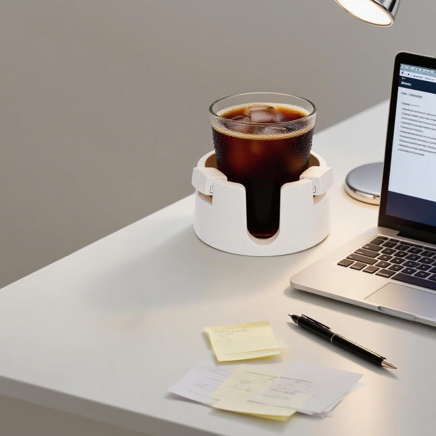 Soportes para Tazas Antideslizantes Mezchi - Paquete de 2 Blancos