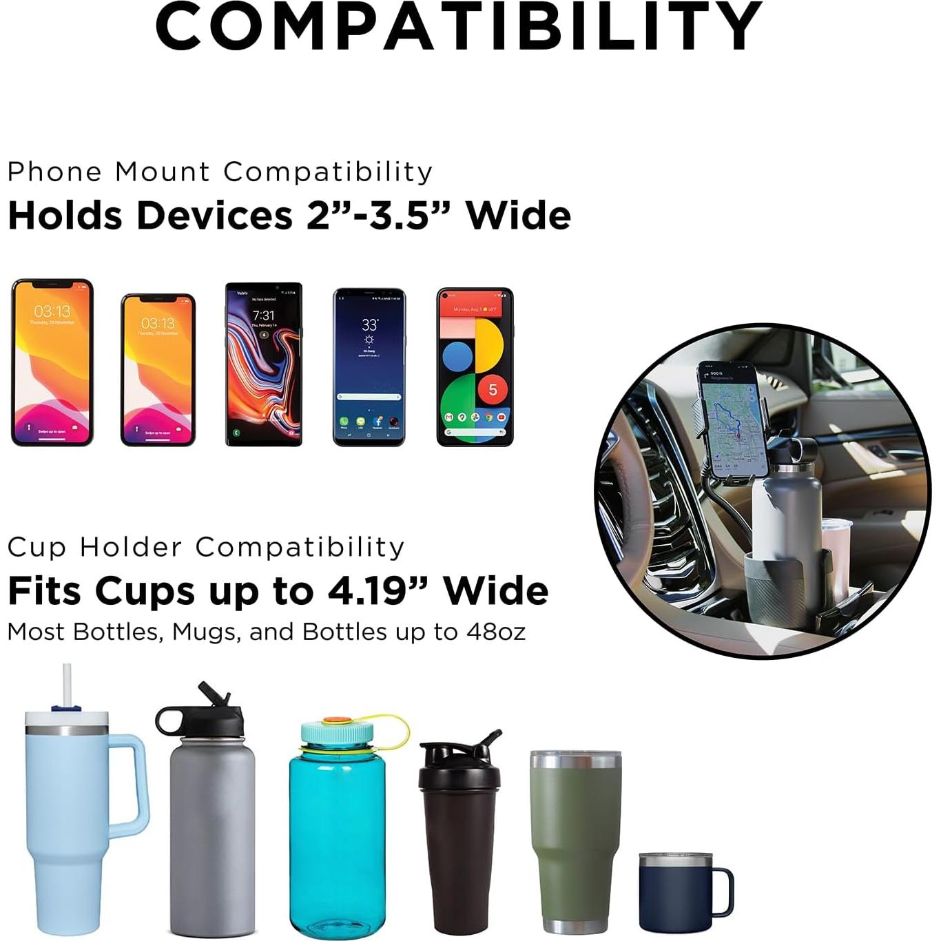 Soporte de Taza y Teléfono Limitless Innovations 2 en 1