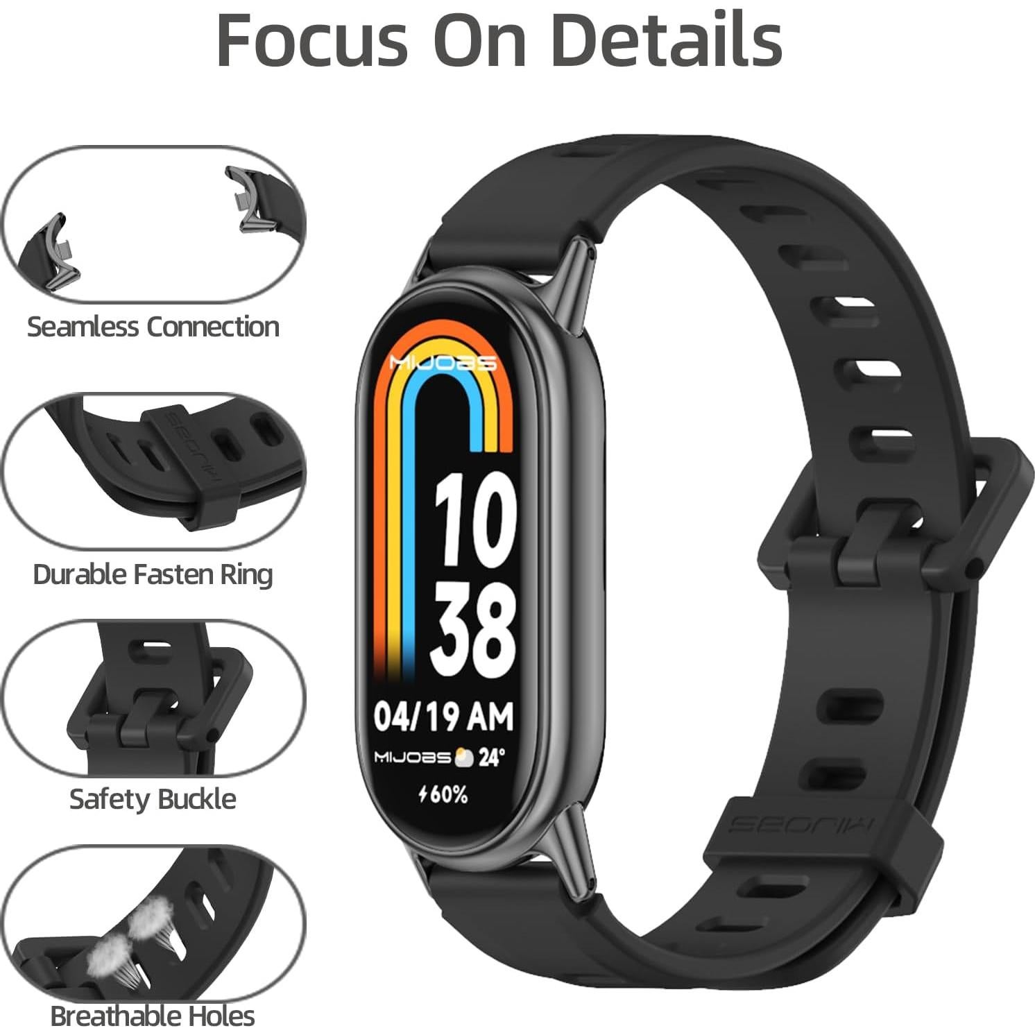 Correa MIJOBS para Mi Band 8/9 Silicona Impermeable