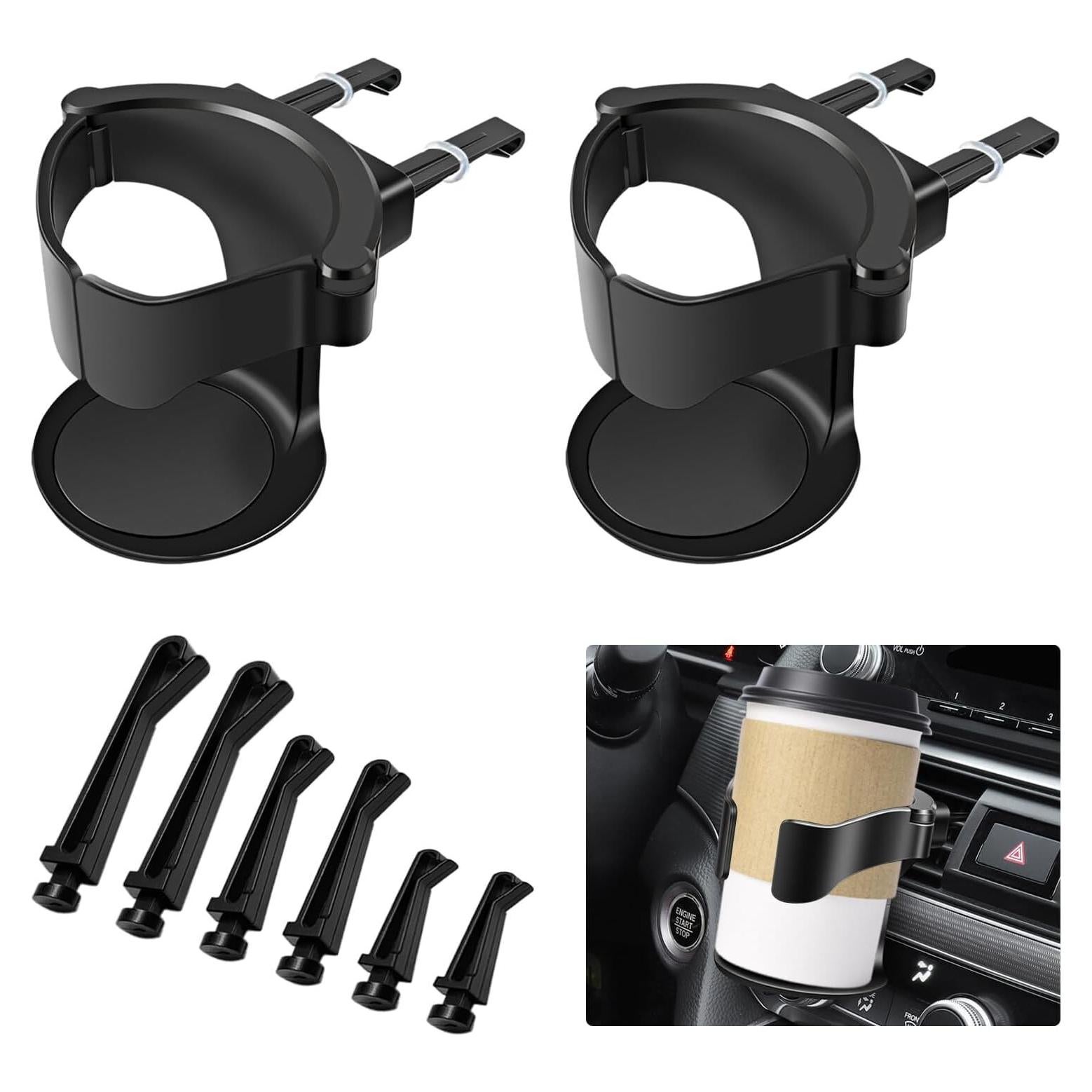 Soporte de Taza Ajustable para Automóvil FAQUSA - Paquete de 2