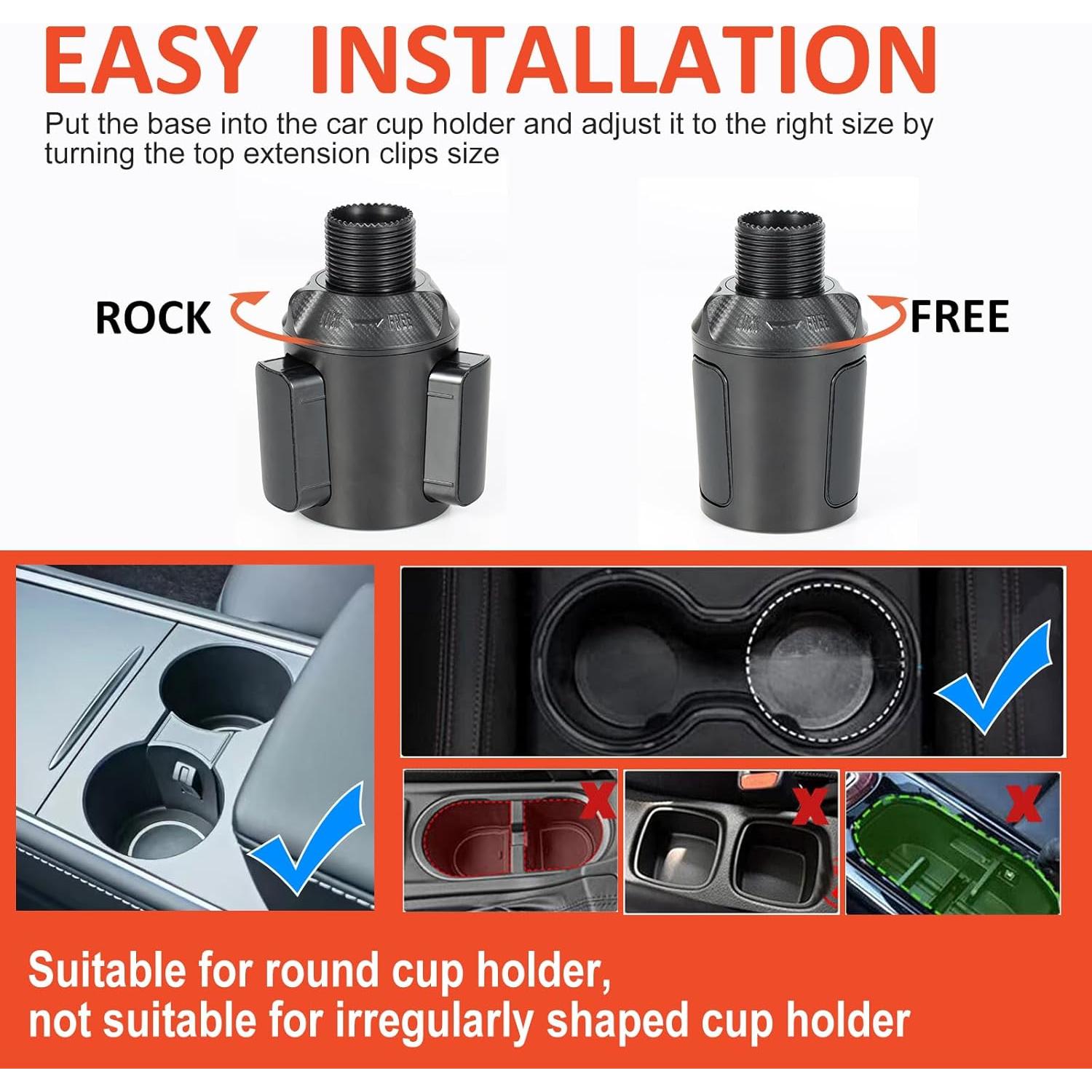 Soporte para Tazas de Coche Sancaral 5-en-1 Ajustable