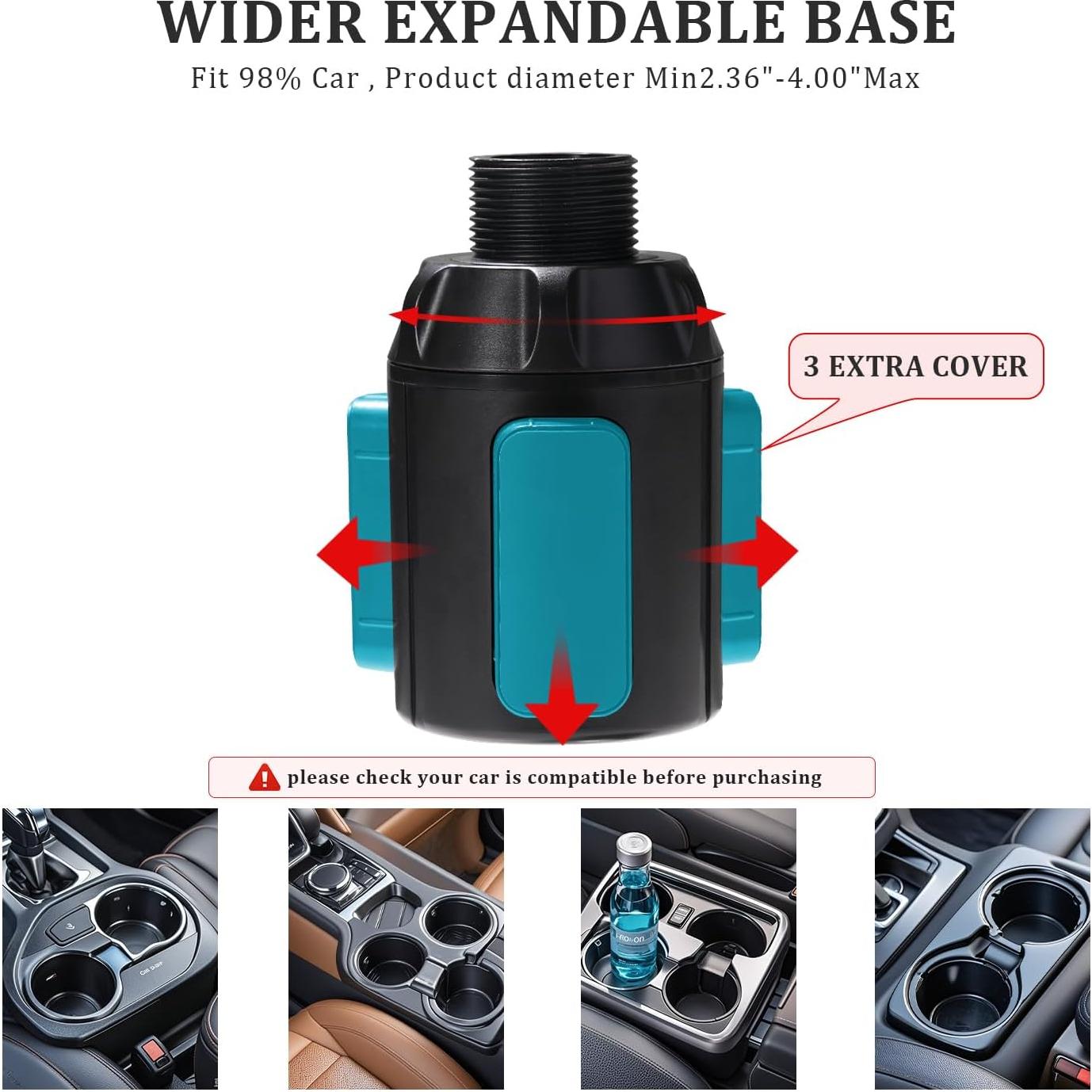 Expansor Soporte para Tazas de Coche LOUVERTOIL Ajustable 7.5-14 cm