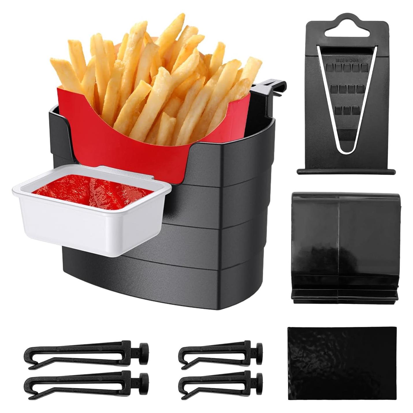 Soporte para Papas Fritas de Coche Suvnie - Multiusos Negro