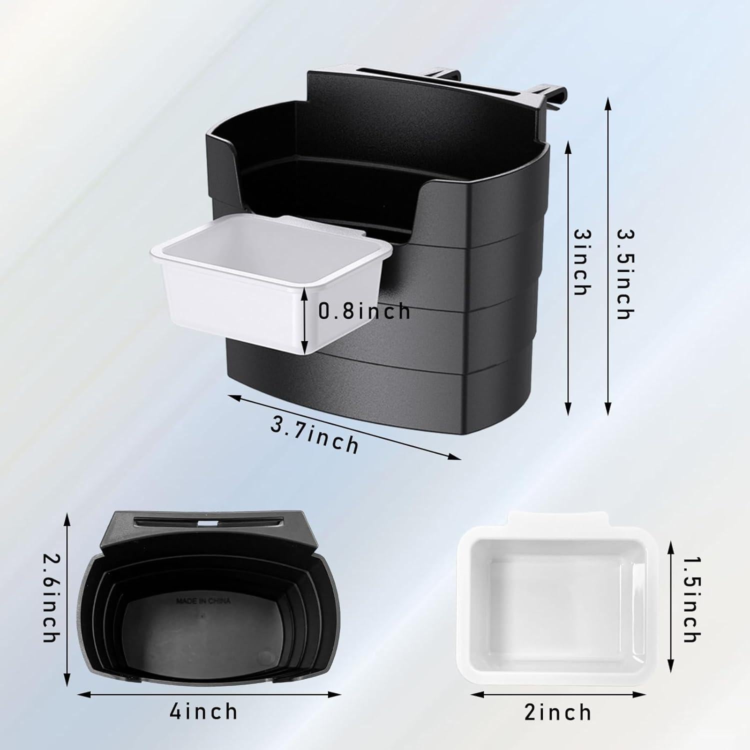 Soporte para Papas Fritas de Coche Suvnie - Multiusos Negro