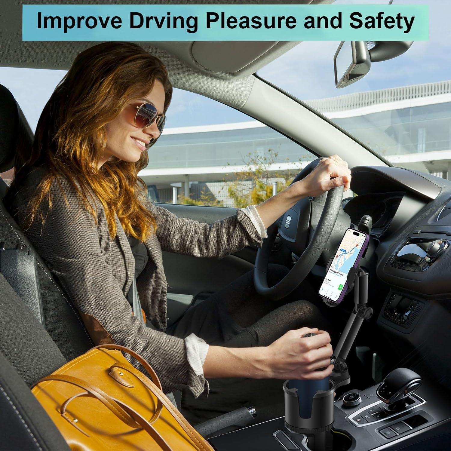 Soporte para Taza y Teléfono Easkkty 2 en 1 Ajustable