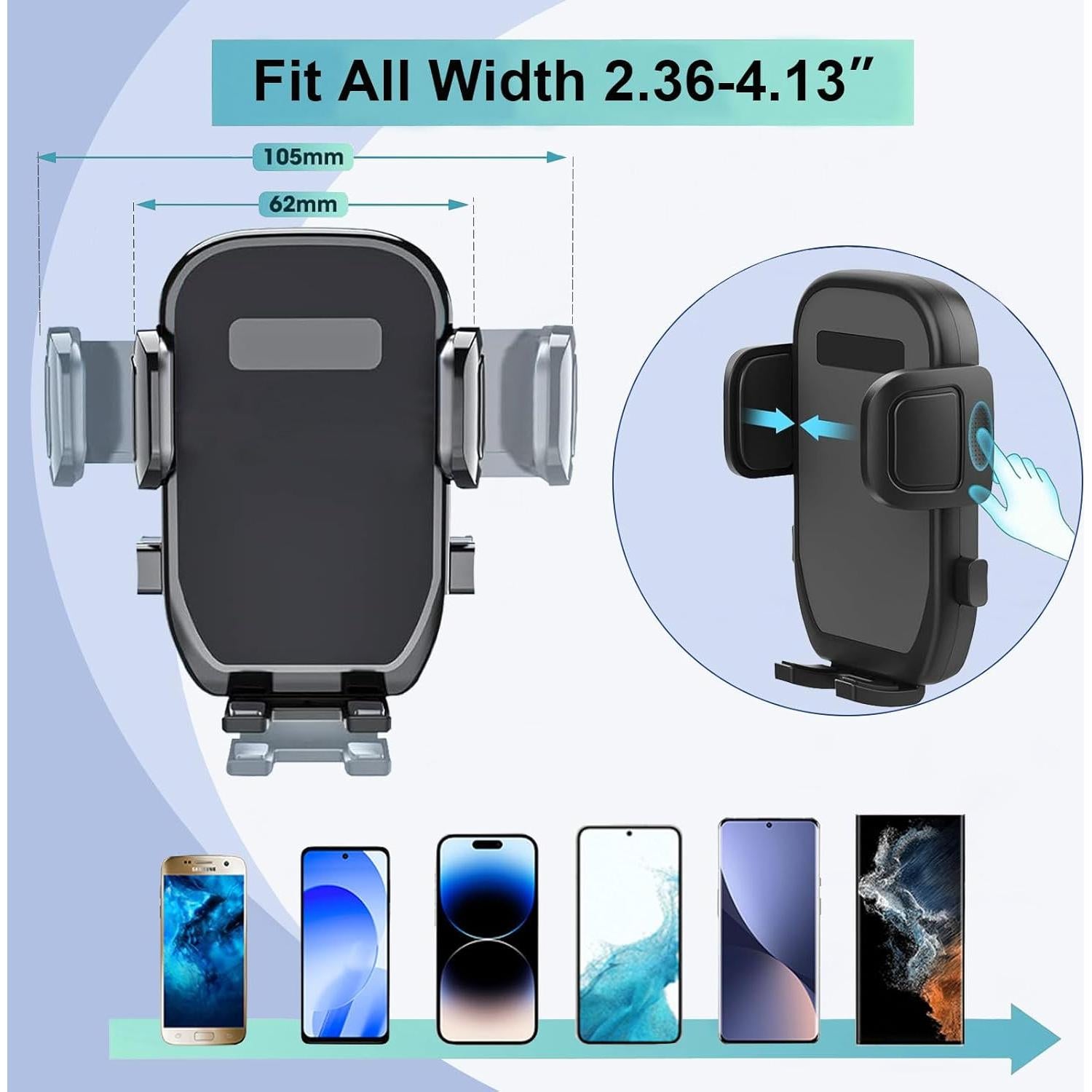 Soporte para Taza y Teléfono Easkkty 2 en 1 Ajustable